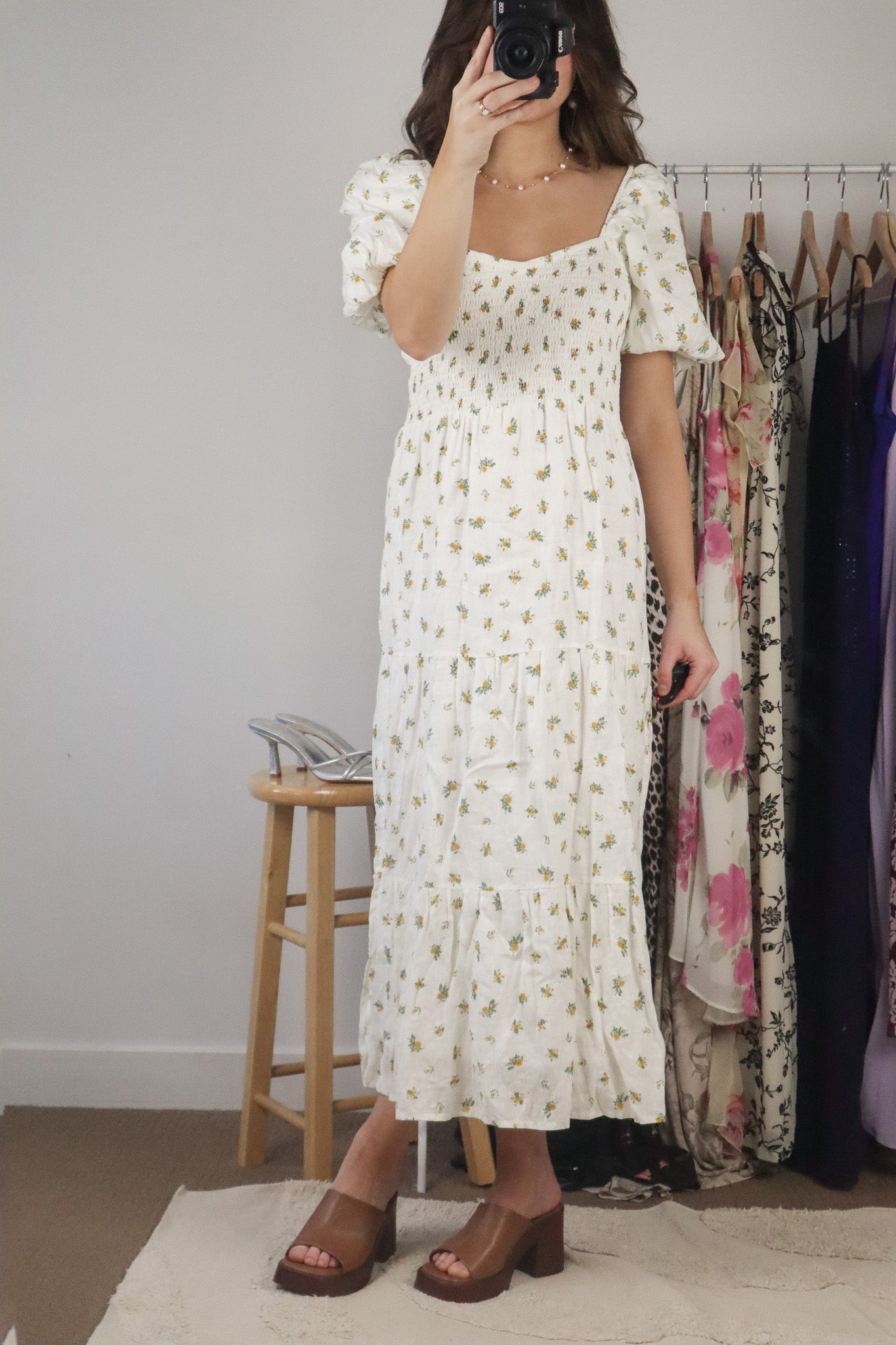Faithful the Brand x Linen Floral Maxi Dress (S)