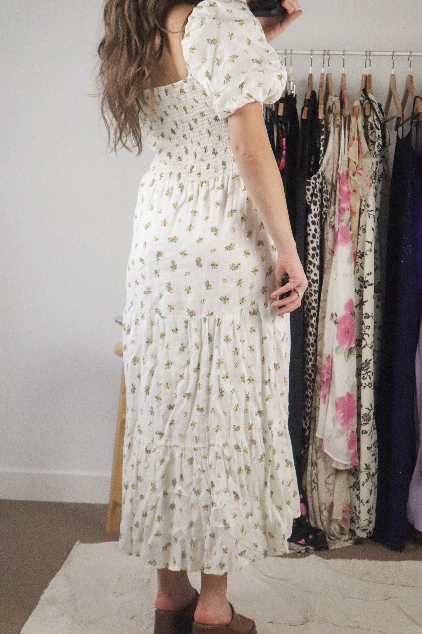 Faithful the Brand x Linen Floral Maxi Dress (S)