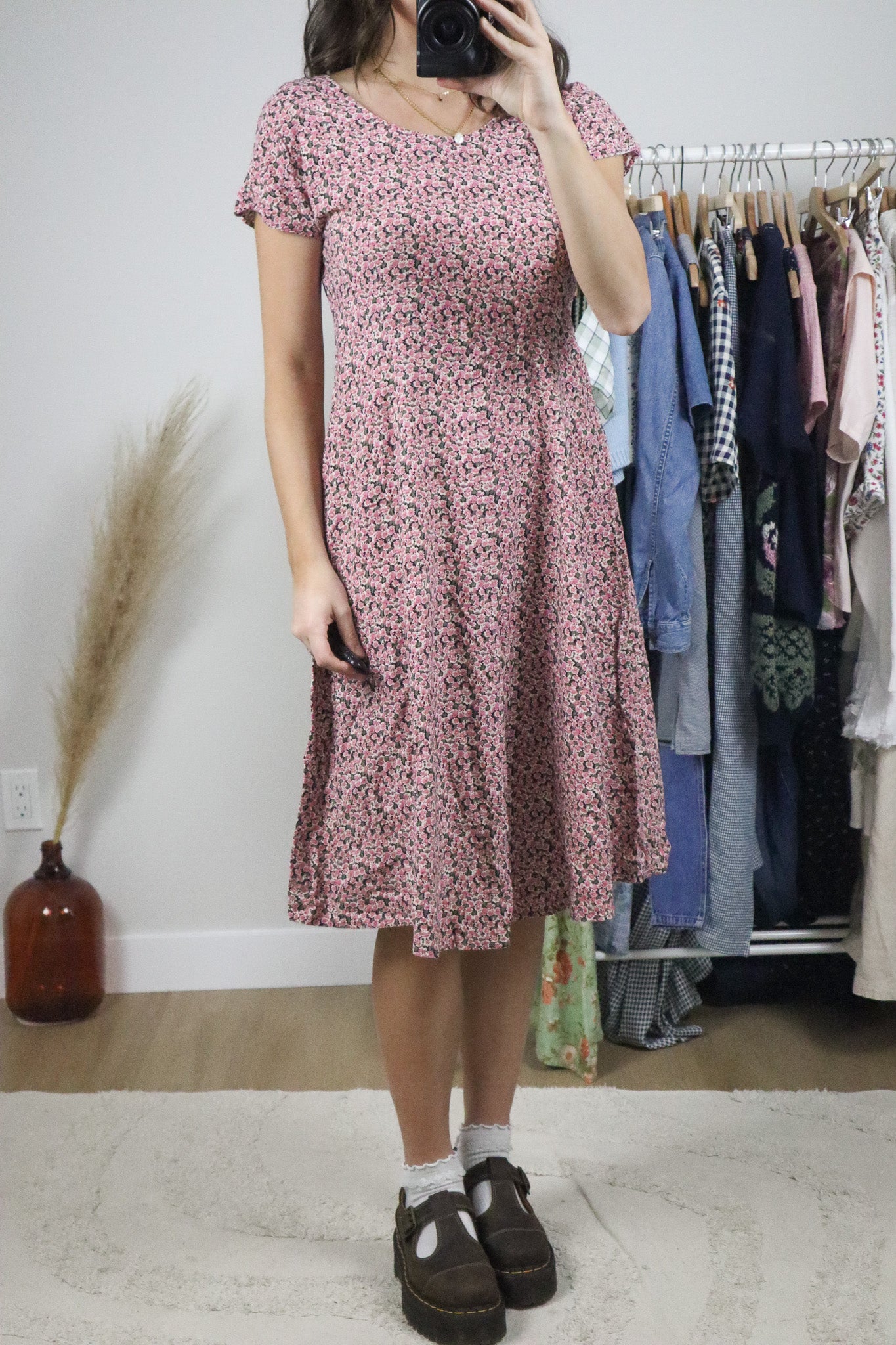 Vintage x Floral Midi Dress (S)