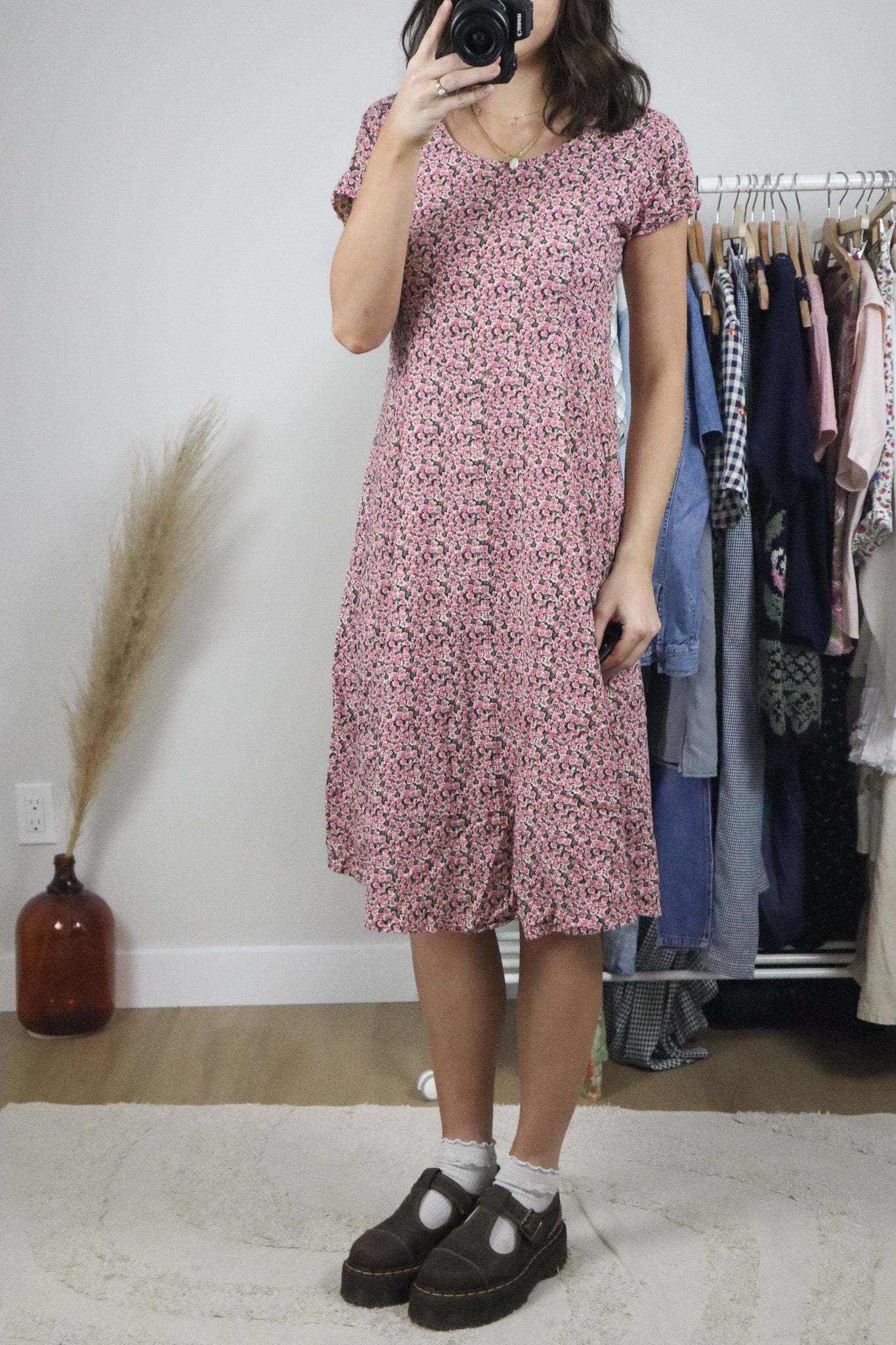 Vintage x Floral Midi Dress (S)