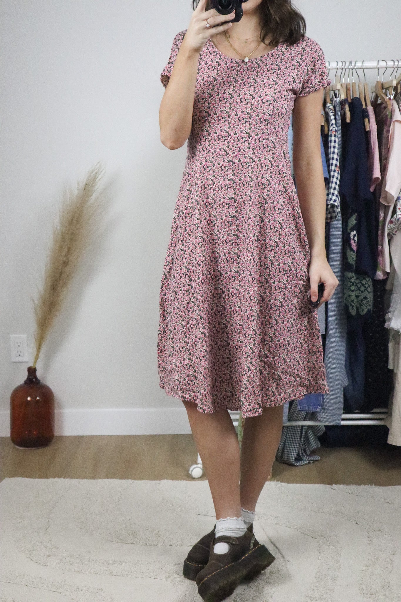 Vintage x Floral Midi Dress (S)