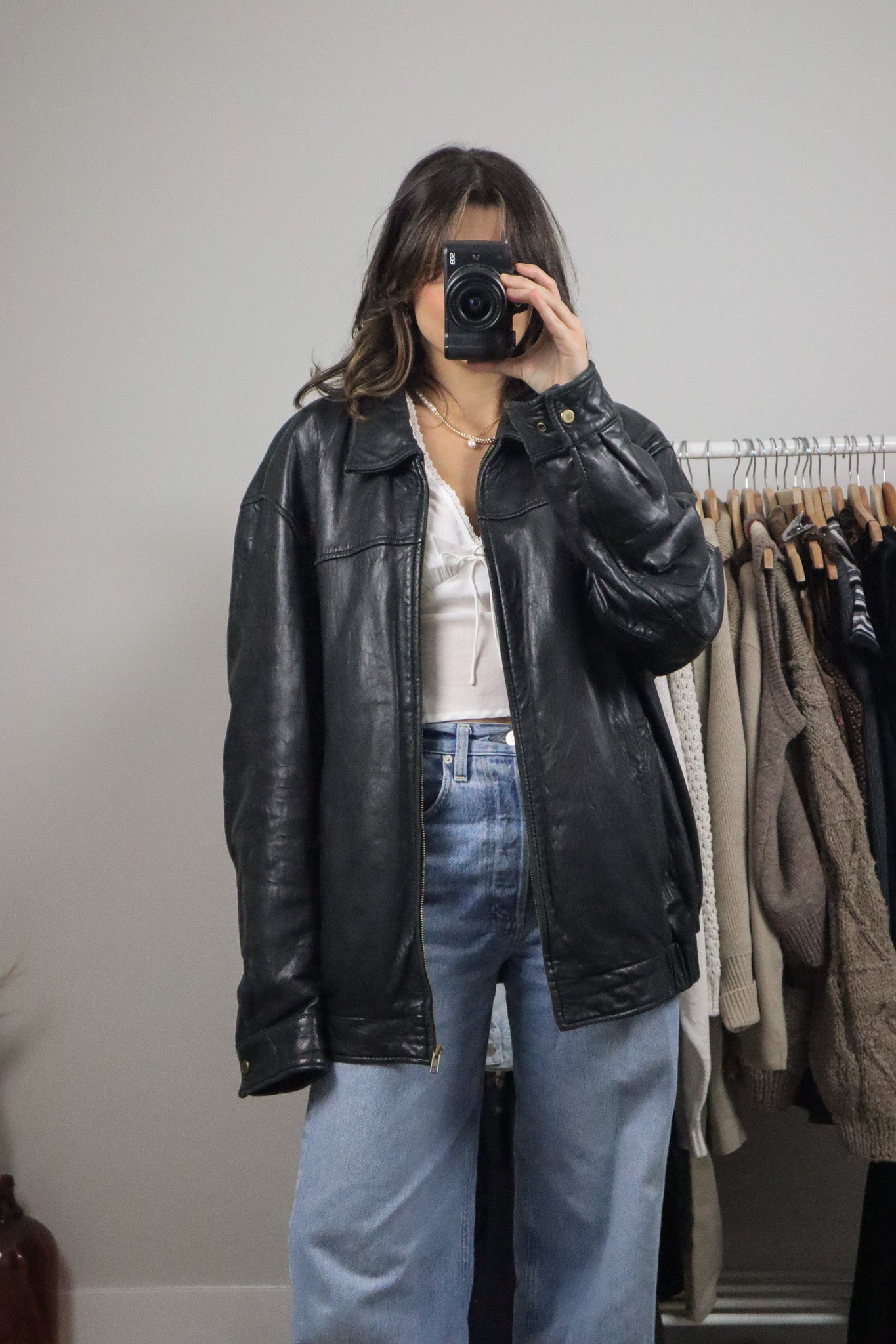 Vintage x Danier x Leather Bomber (XL)