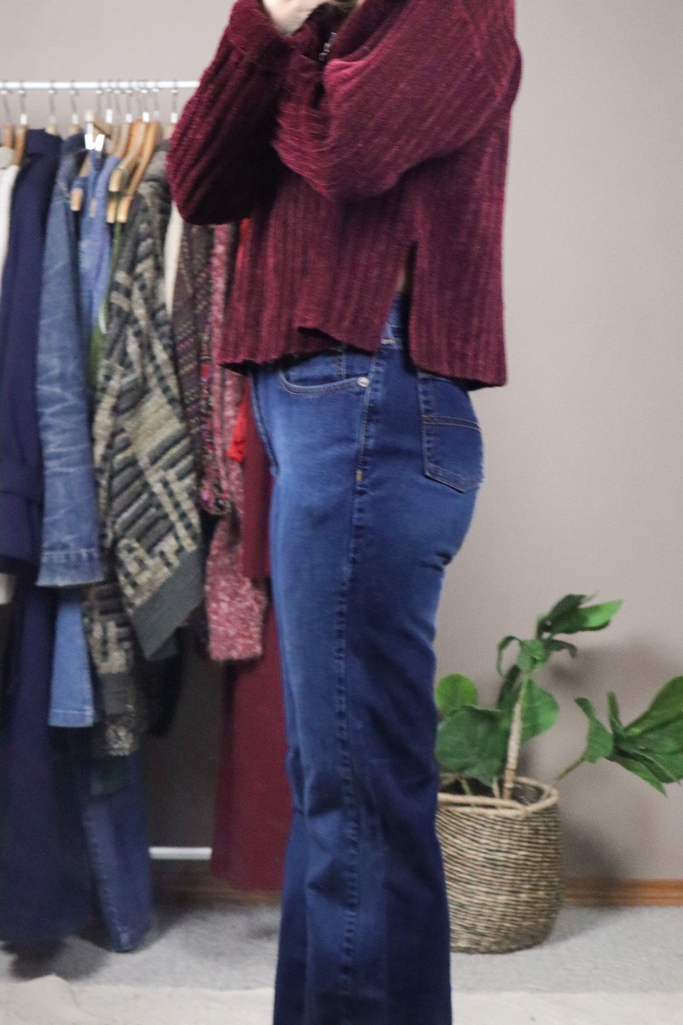 Vintage x Cropped Zip Up Swearer (M)