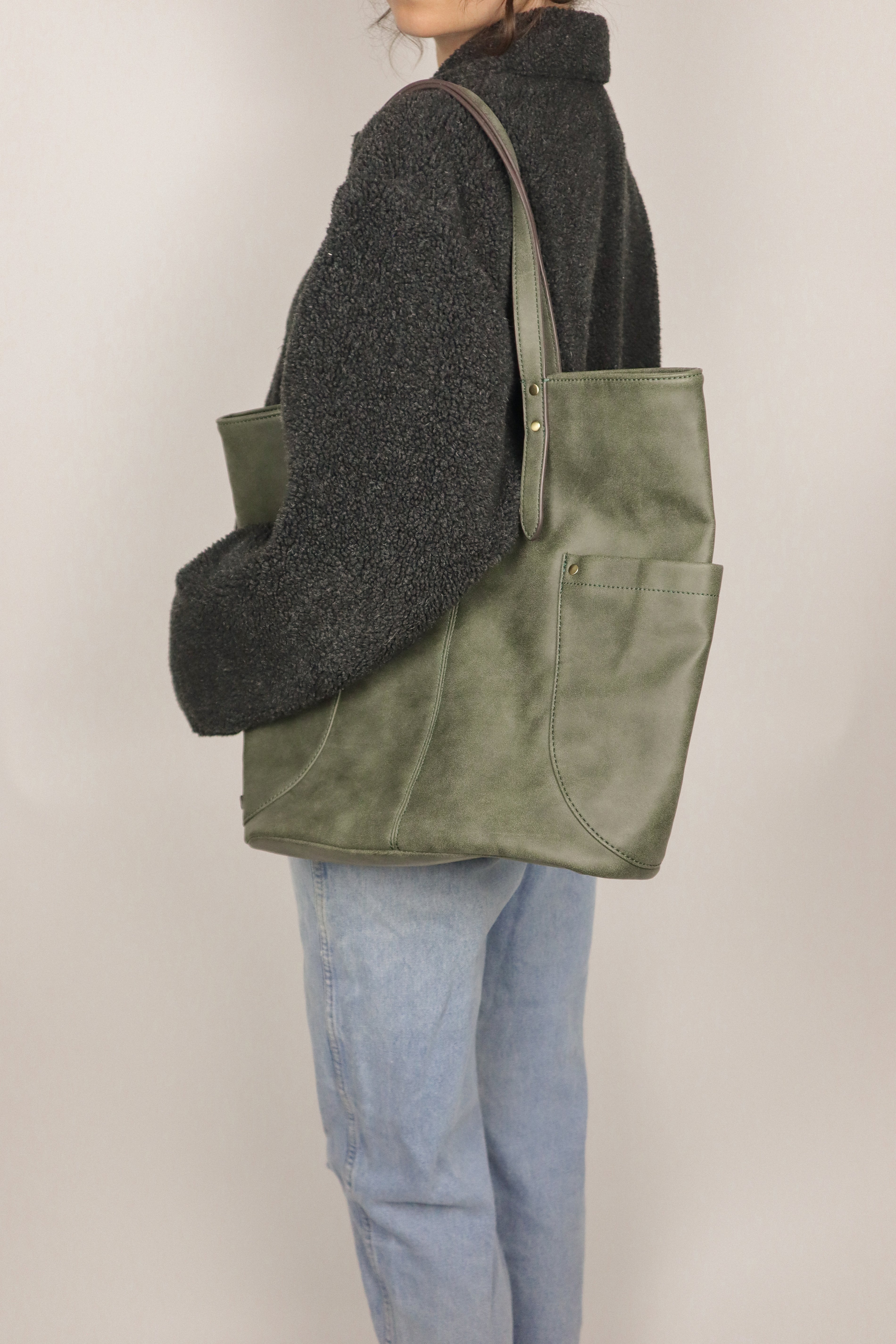 Vintage x Faux Leather Tote