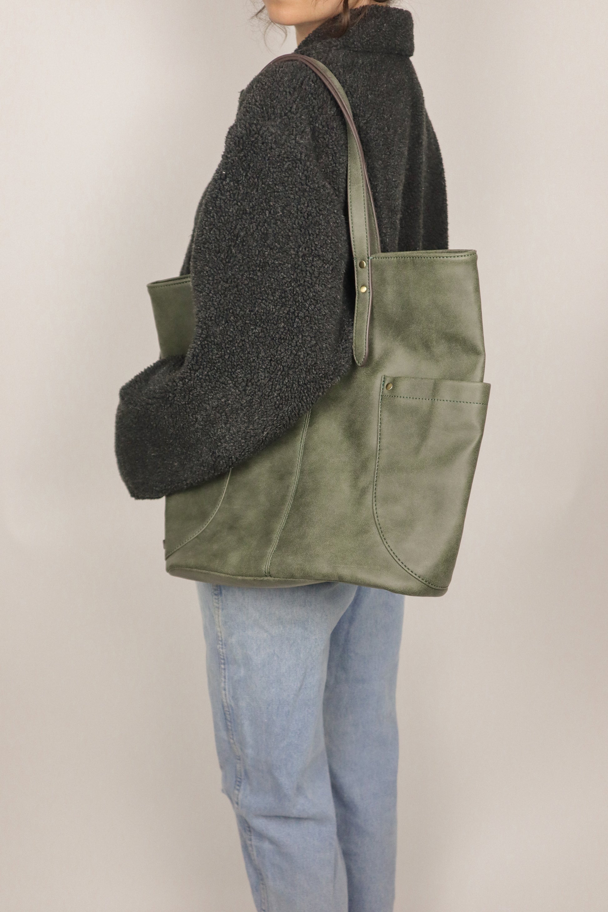 Vintage x Faux Leather Tote