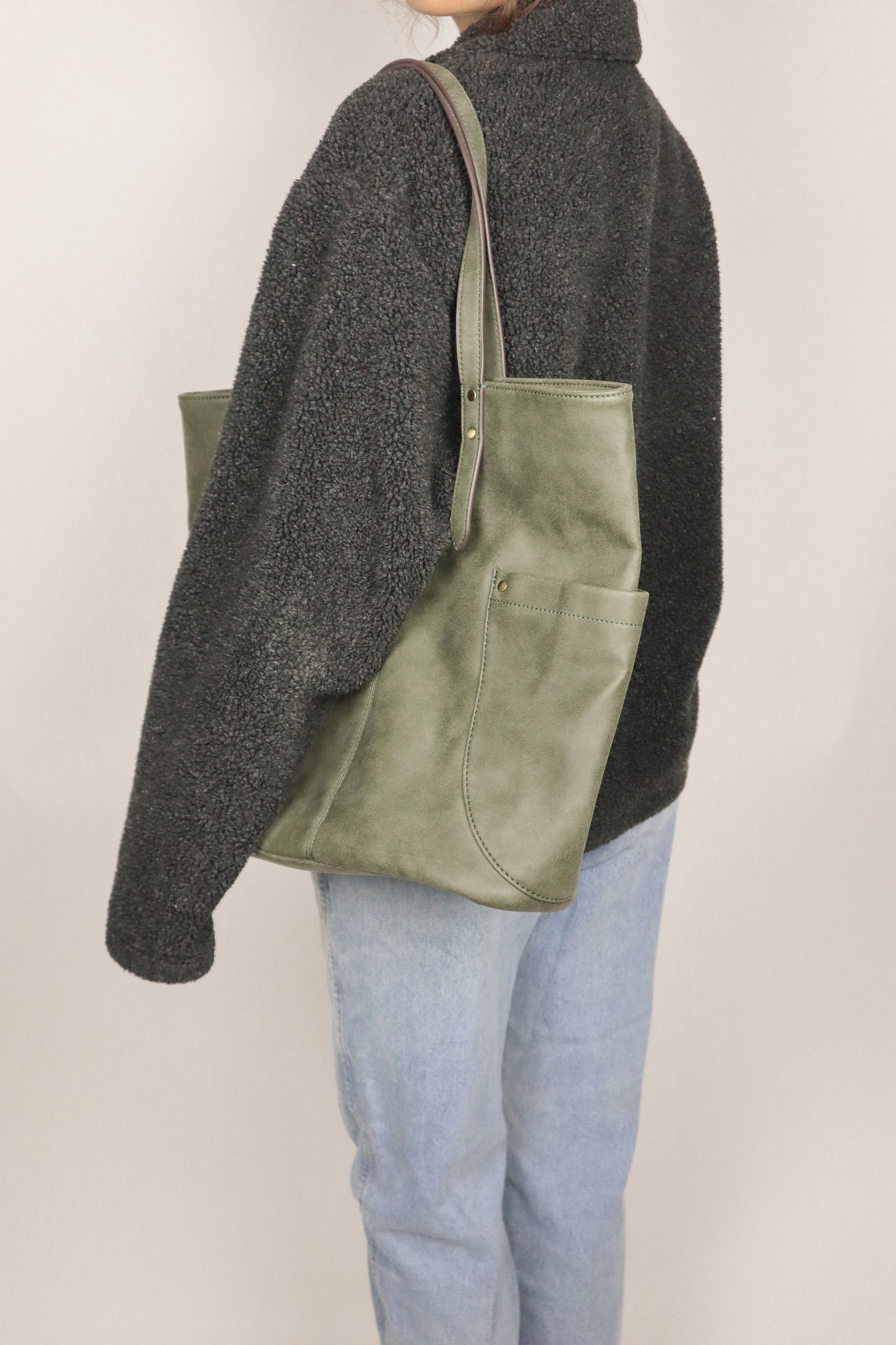 Vintage x Faux Leather Tote