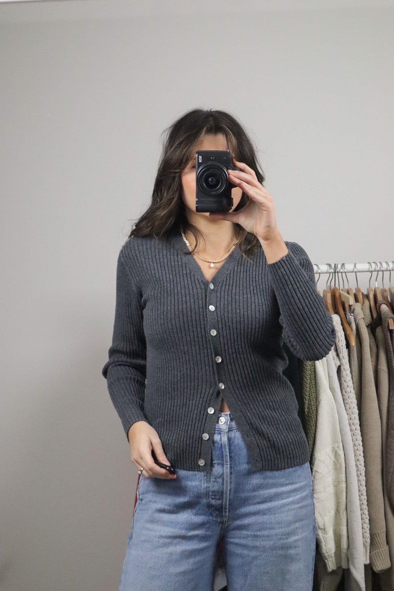 Vintage x Cotton Fitted Cardigan (S)