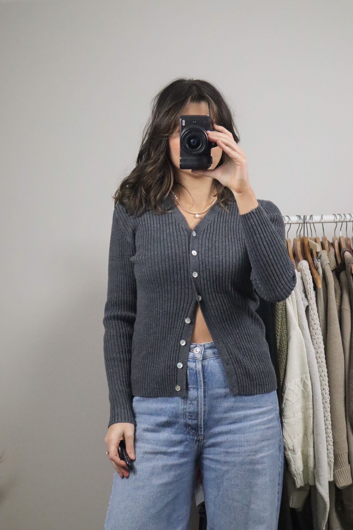 Vintage x Cotton Fitted Cardigan (S)