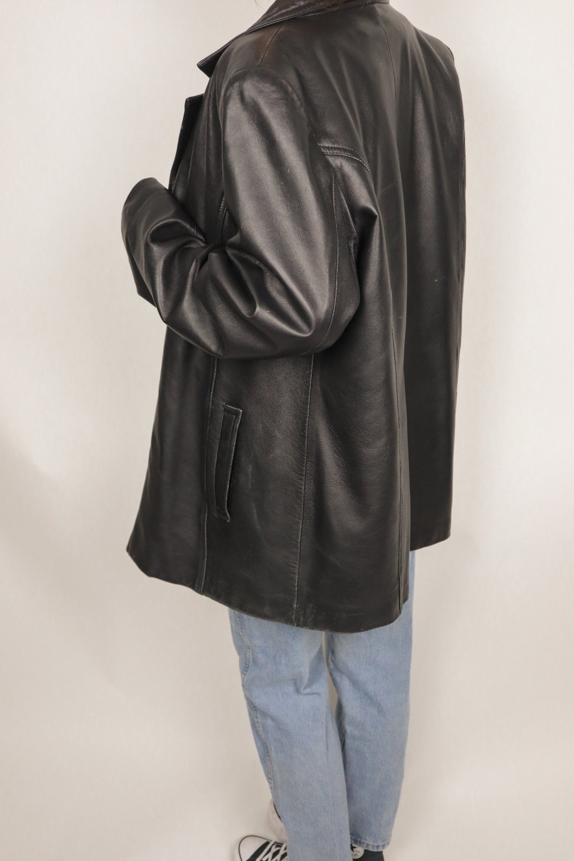 Vintage x Leather Blazer Jacket (L)