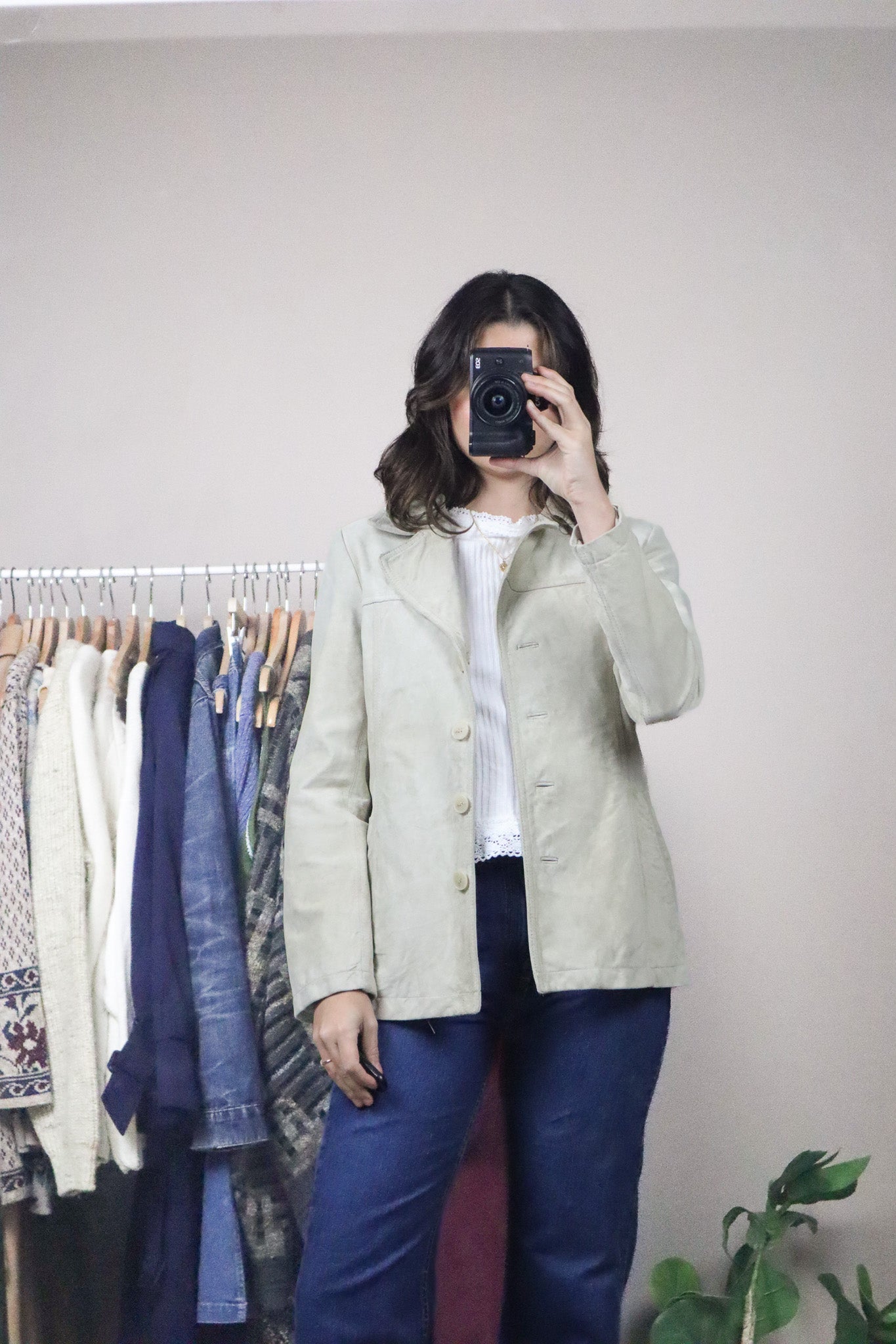 Vintage x Danier x Suede Blazer (XS)