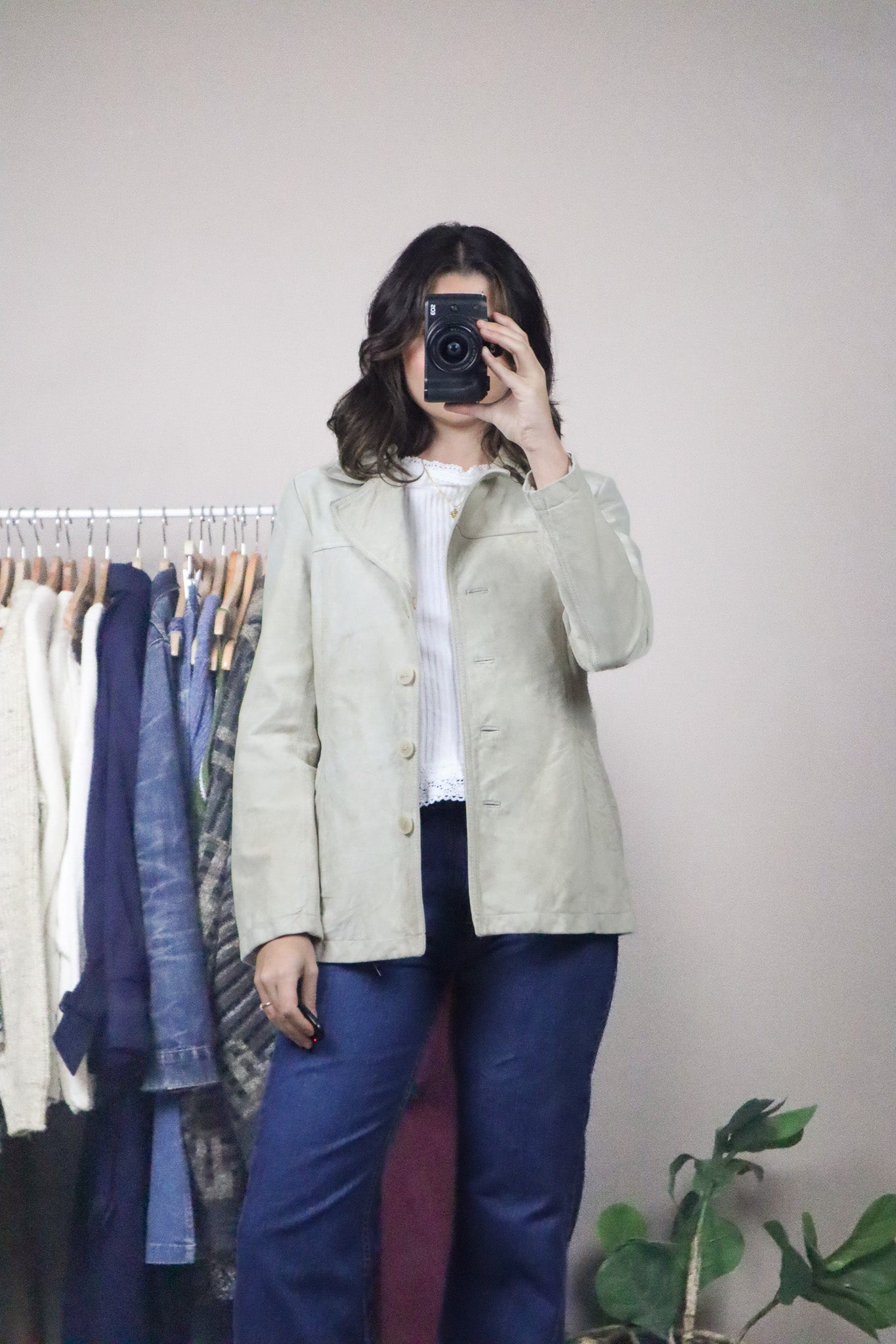 Vintage x Danier x Suede Blazer (XS)