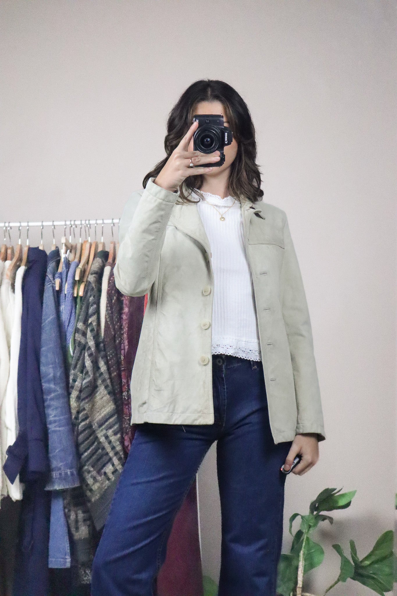 Vintage x Danier x Suede Blazer (XS)