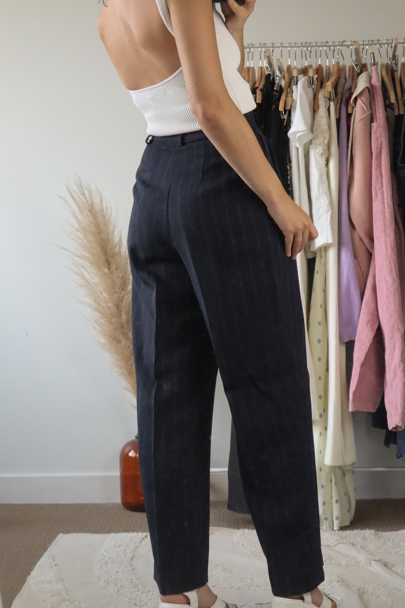 Vintage x Wool Blend Pinstrip Pants (2)