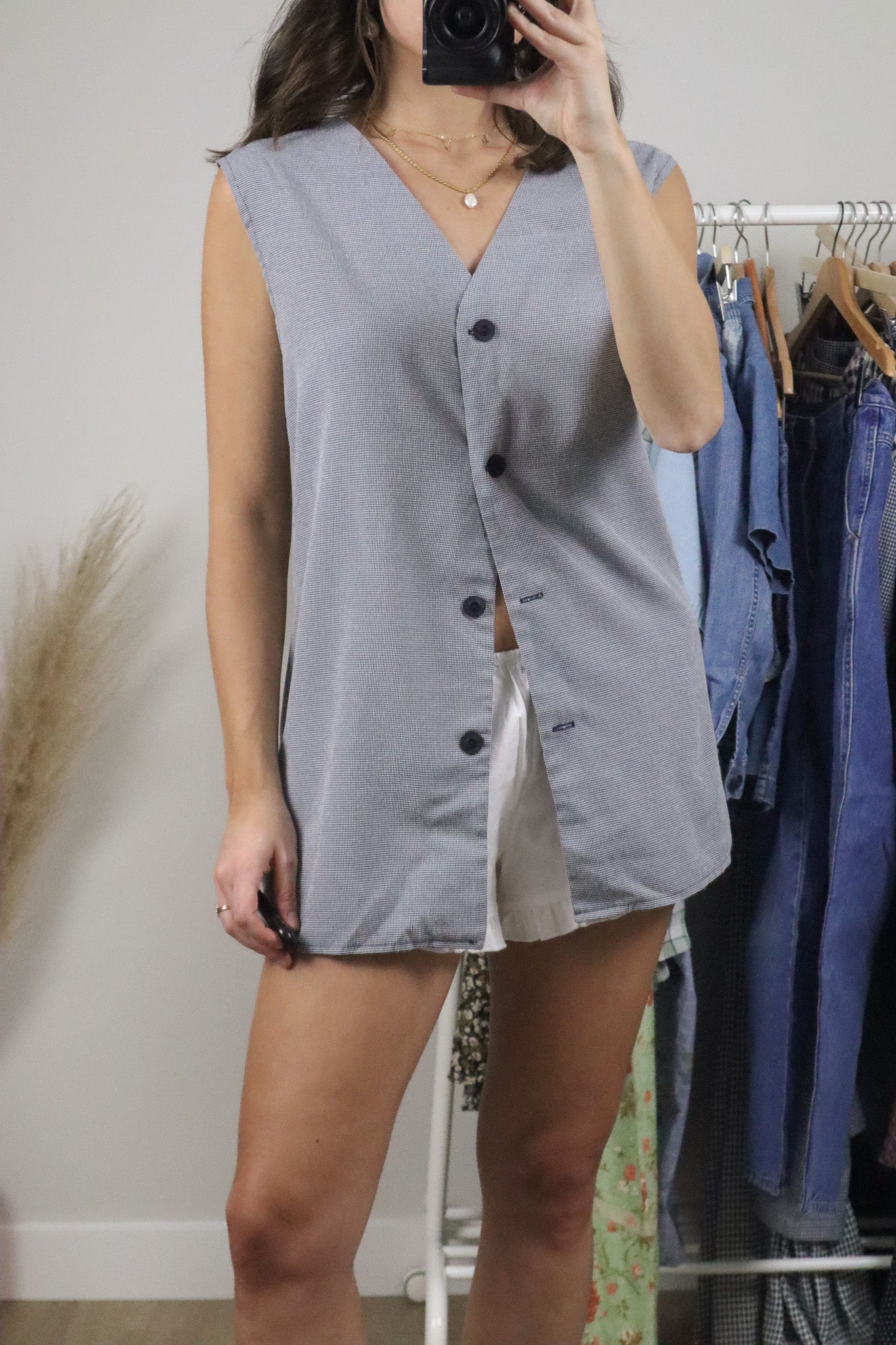Made in Canada x Vintage x Gingham Vest/Tank (XL/XXL)