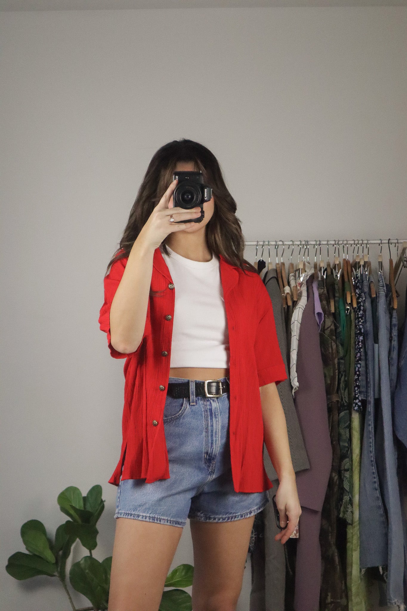 Vintage x Crinkle Button Up (M/L)