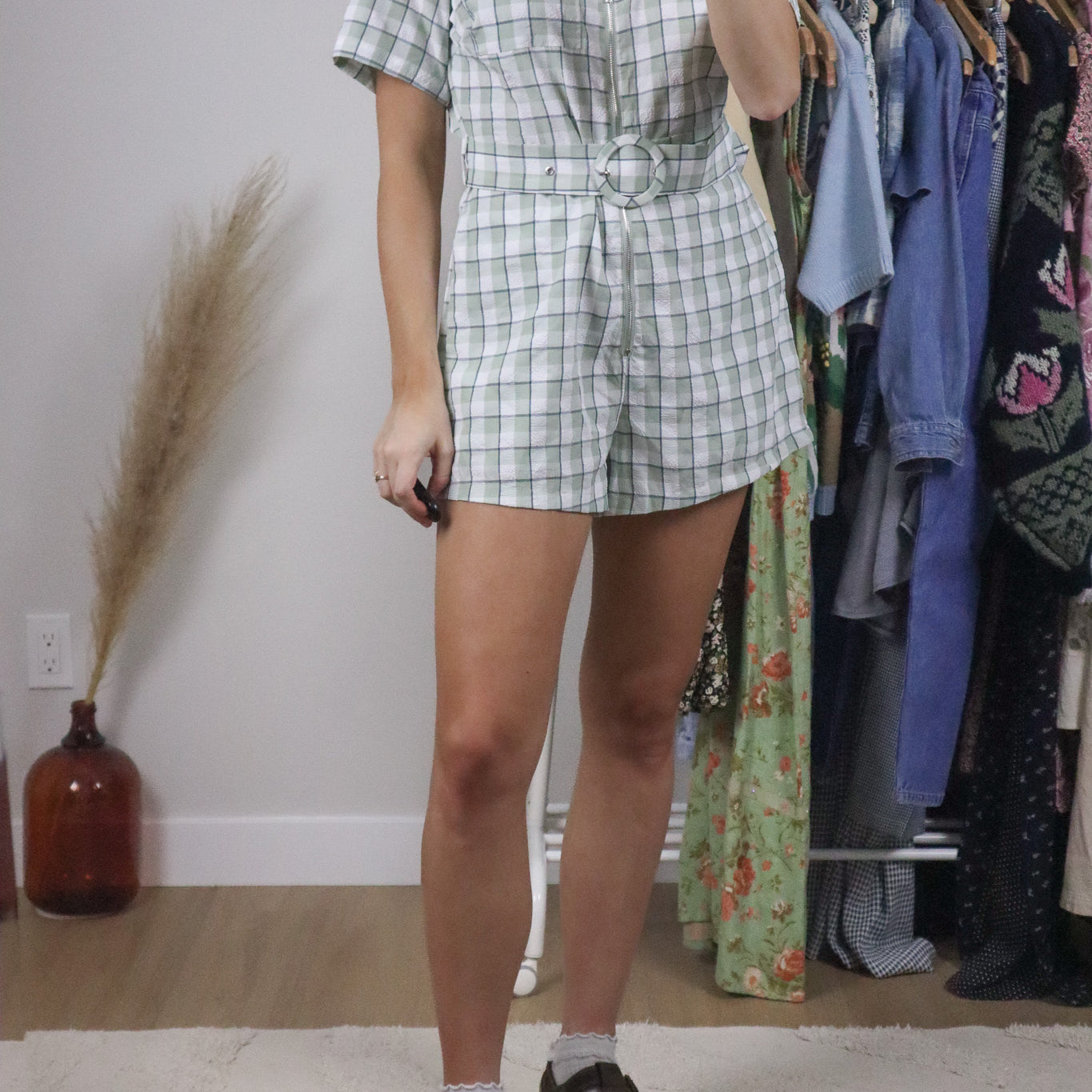Modern x Plaid Romper (6/8)