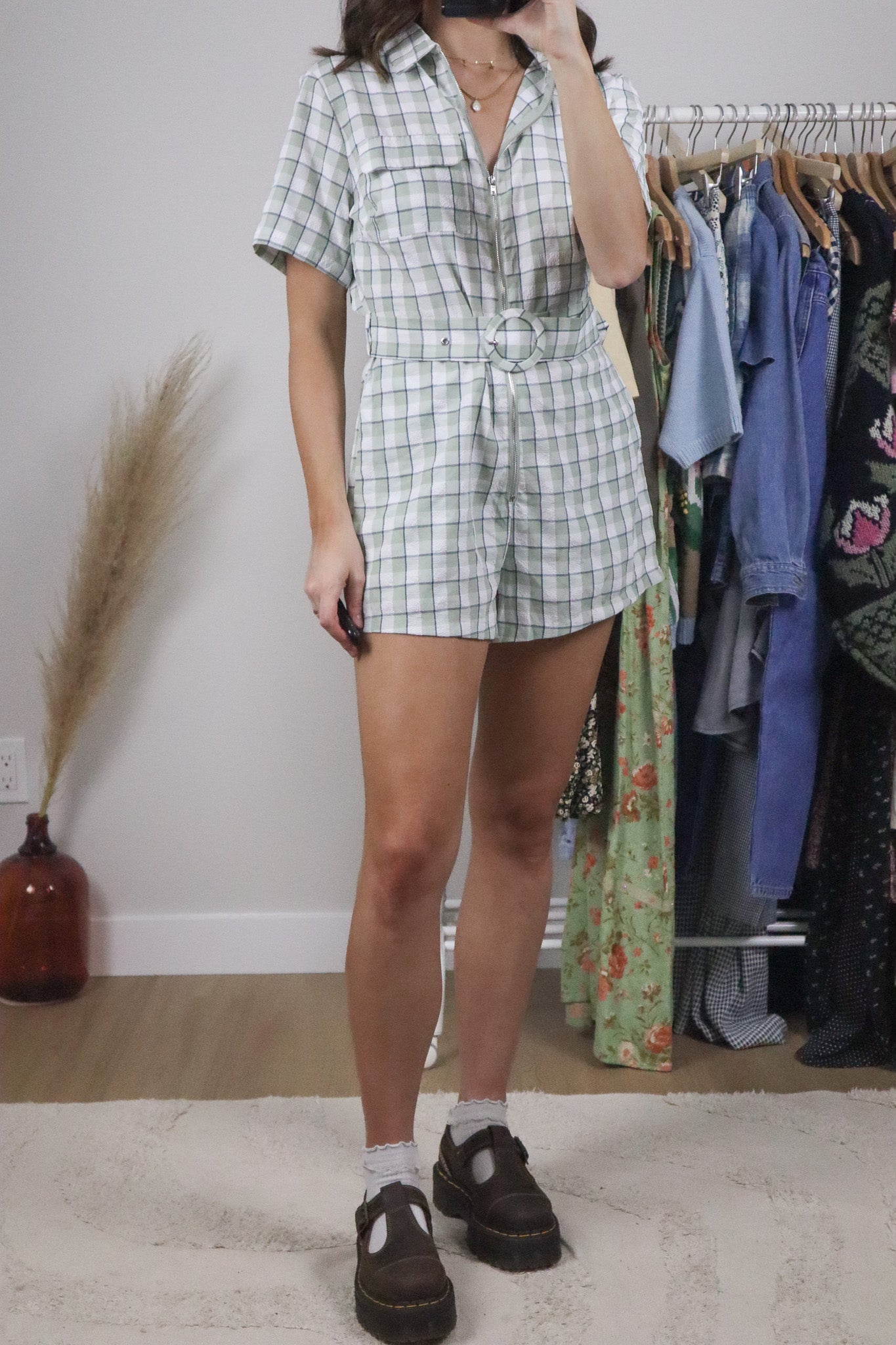 Modern x Plaid Romper (6/8)