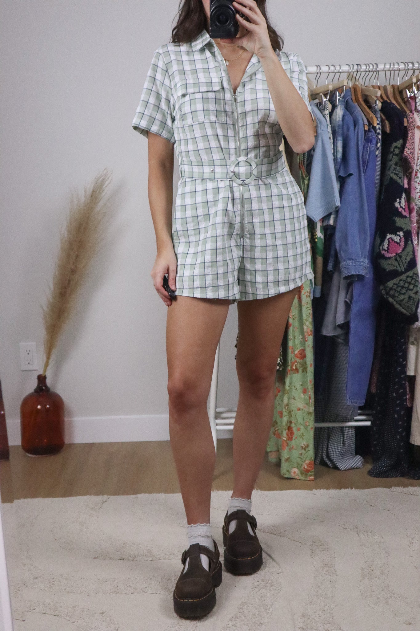 Modern x Plaid Romper (6/8)