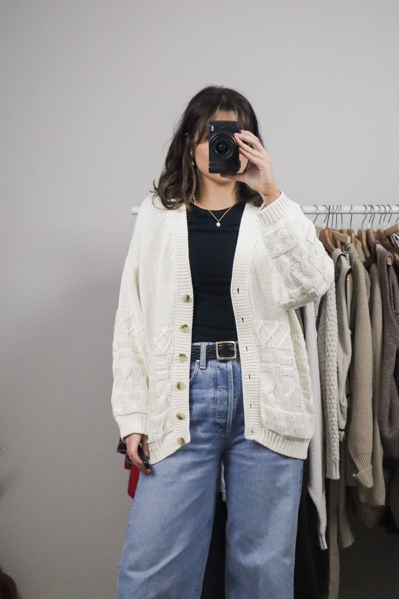 Vintage x Chunky Cotton Cardigan (L)