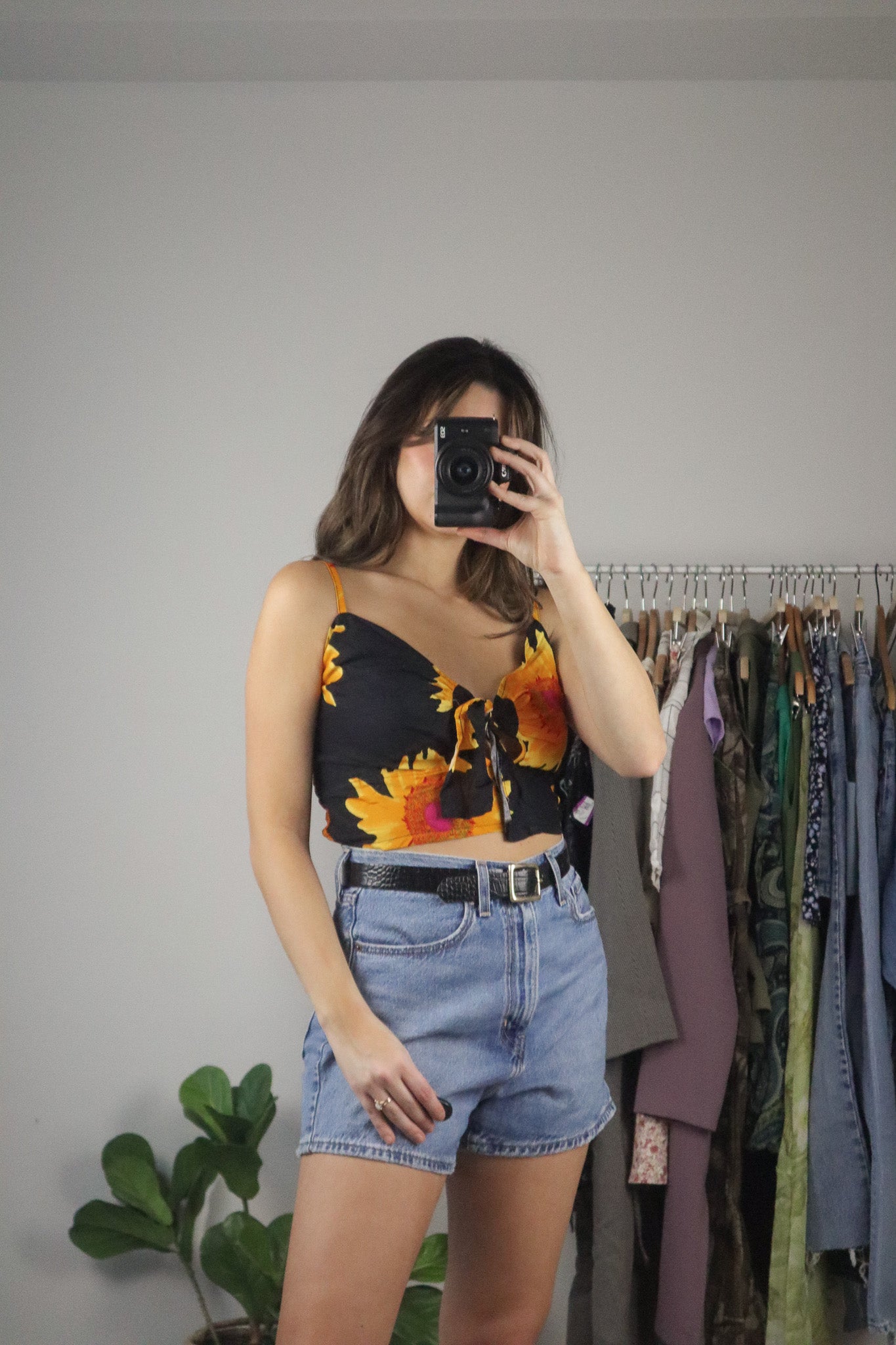 Vintage Deadstock x Floral Crop Tank (S/M)