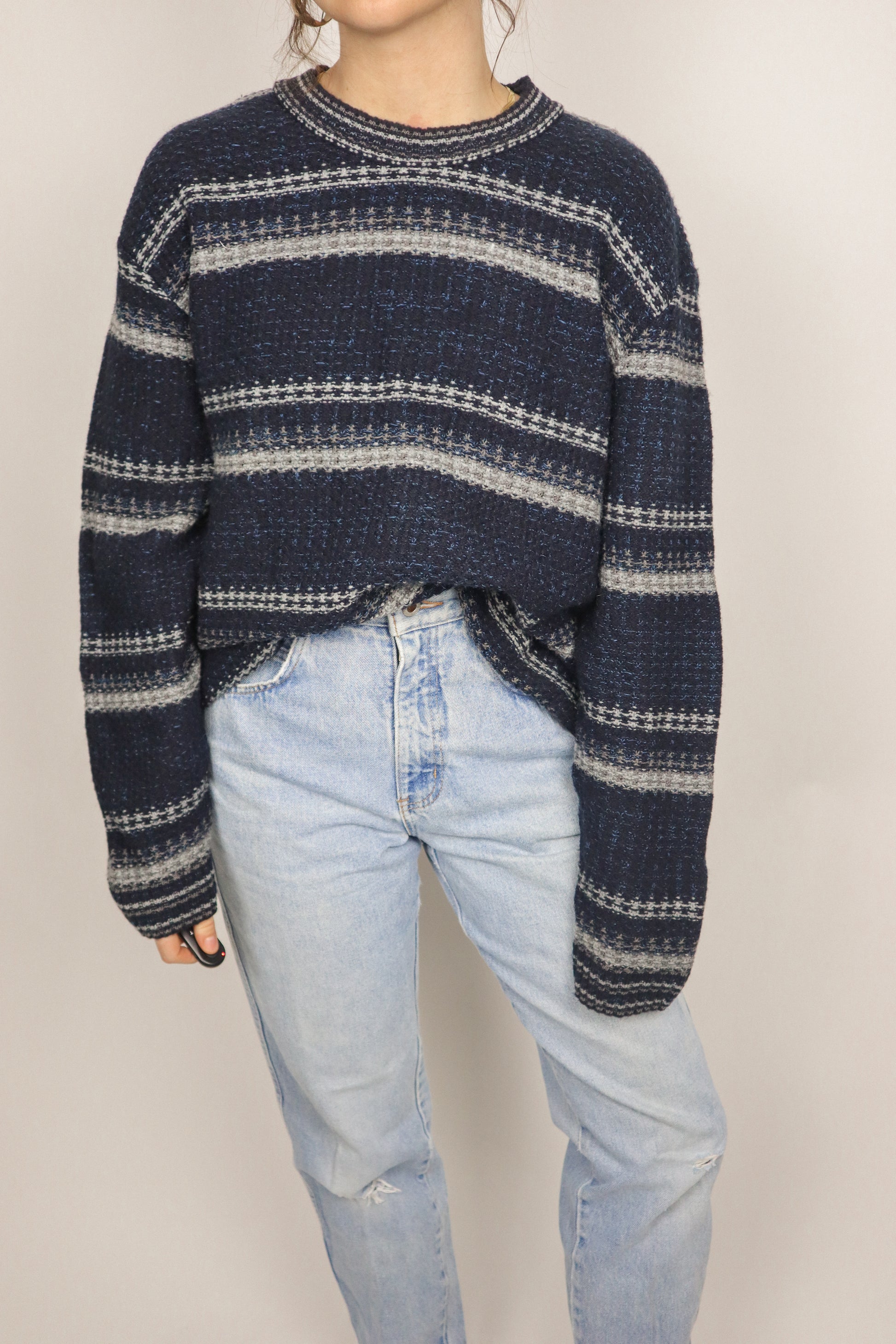 Made in Korea x Vintage x Patterned Knit (S/M)