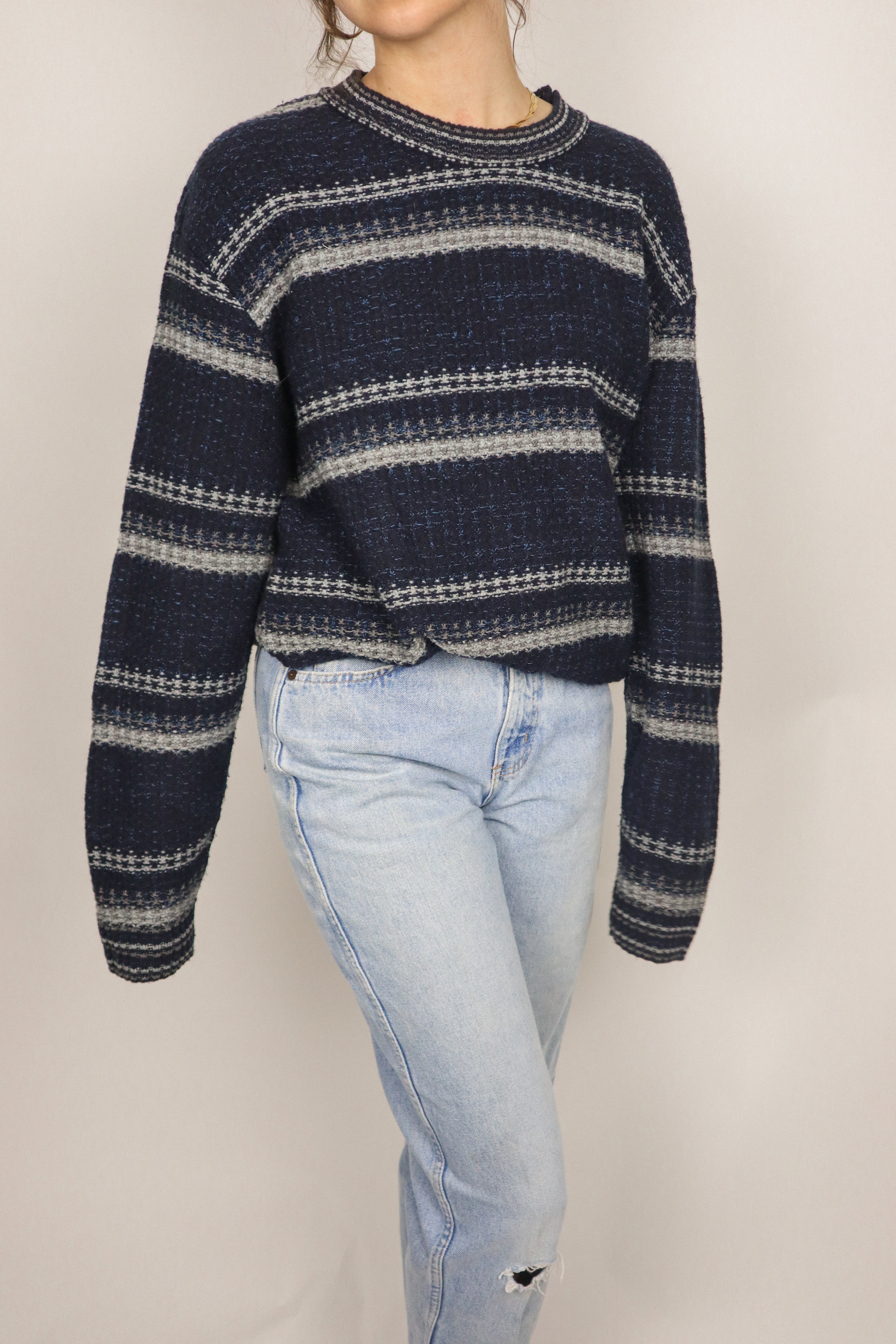 Made in Korea x Vintage x Patterned Knit (S/M)