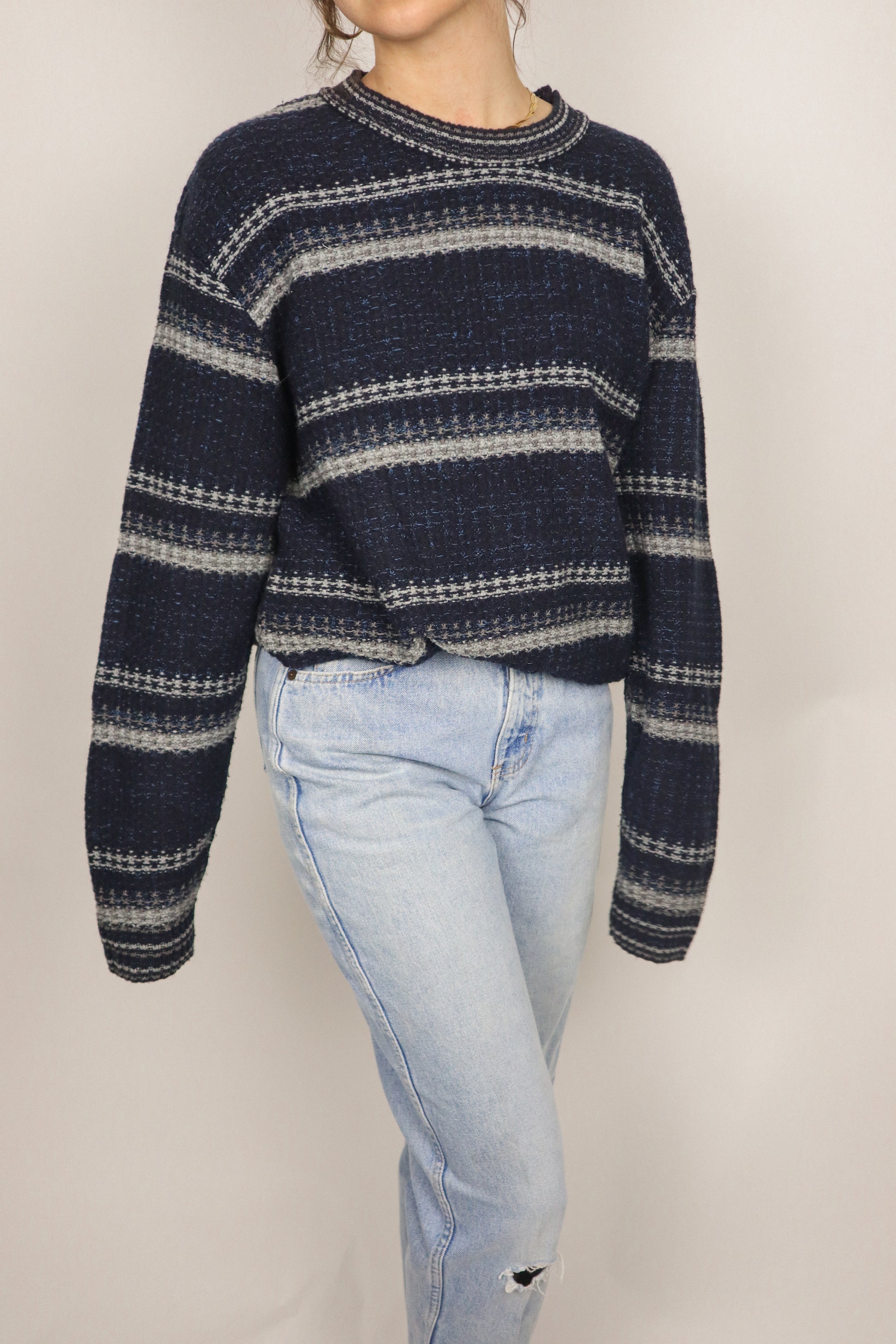 Made in Korea x Vintage x Patterned Knit (S/M)
