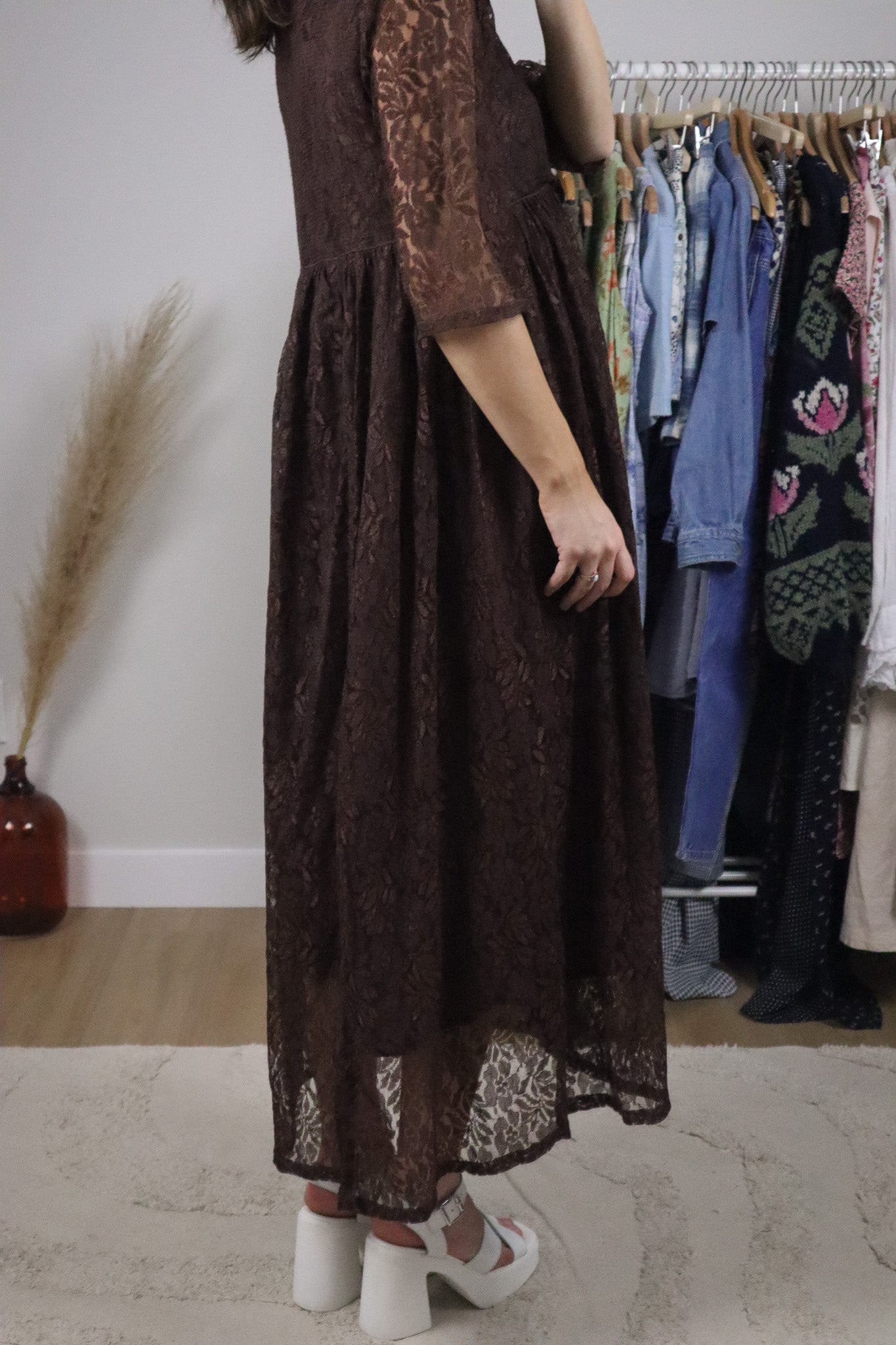 Vintage x Lace Button Up Maxi Dress (8)