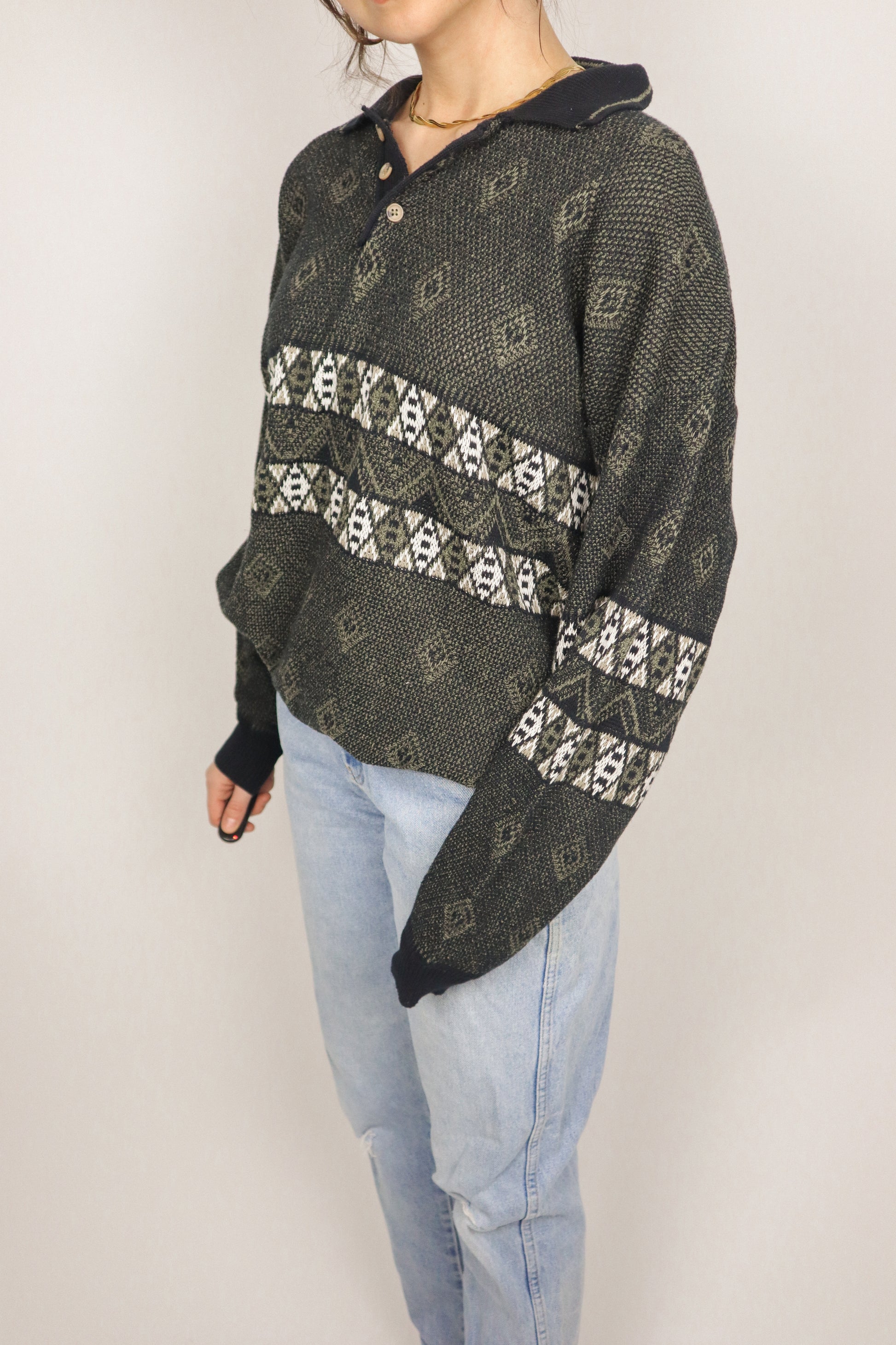Made in Canada x Vintage x Textured Sweater (S/M)