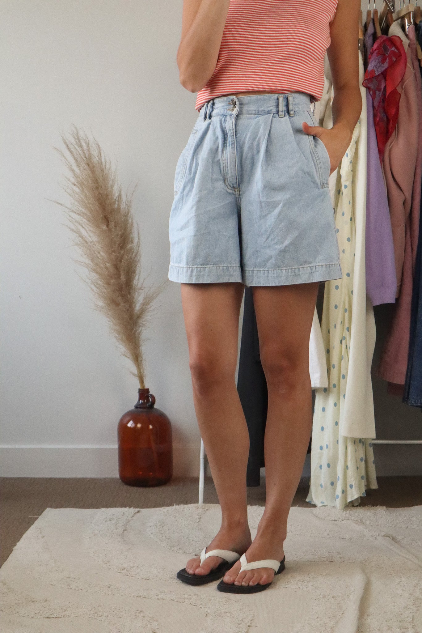 Vintage x Pleated Shorts (4)