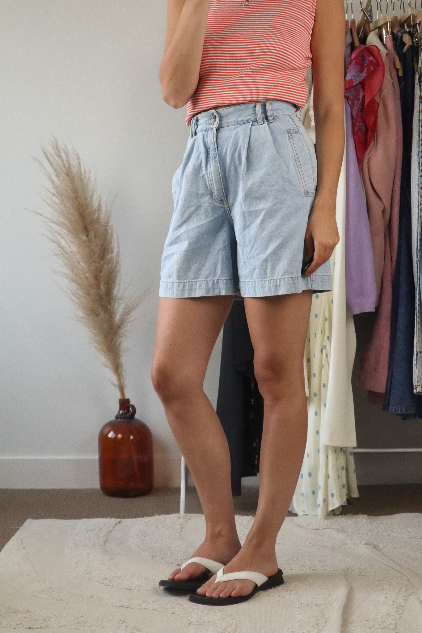 Vintage x Pleated Shorts (4)