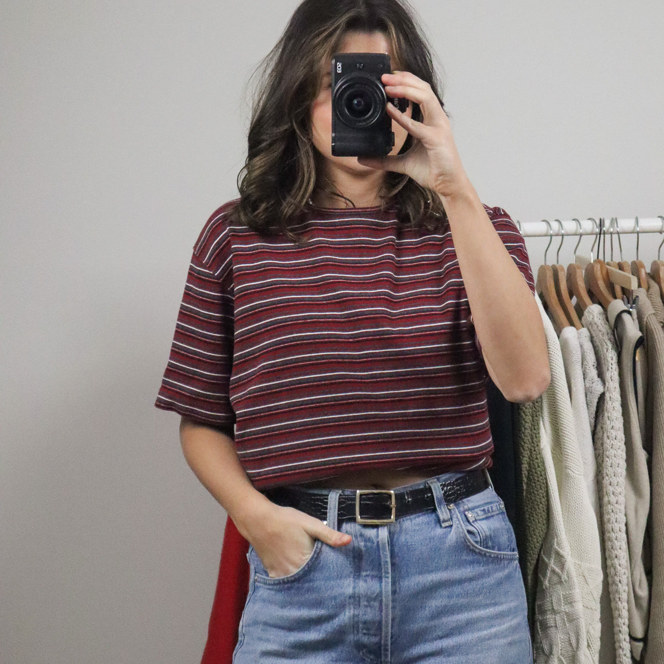 Vintage x Striped T-Shirt (XL)