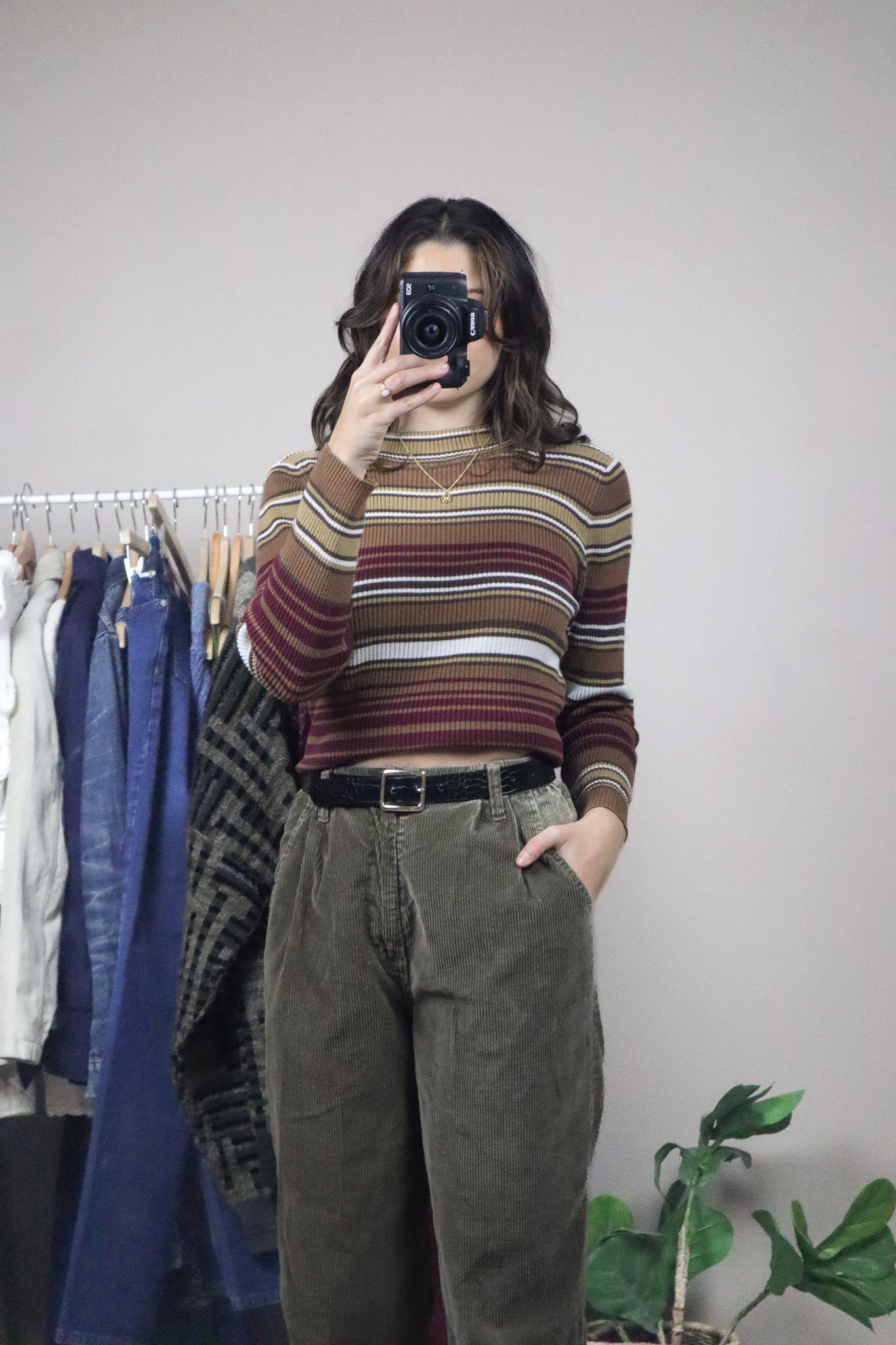 Vintage x Striped Mockneck (S)