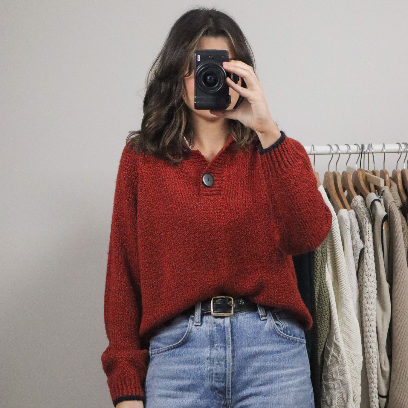 Vintage x Collared Knit Sweater (M)