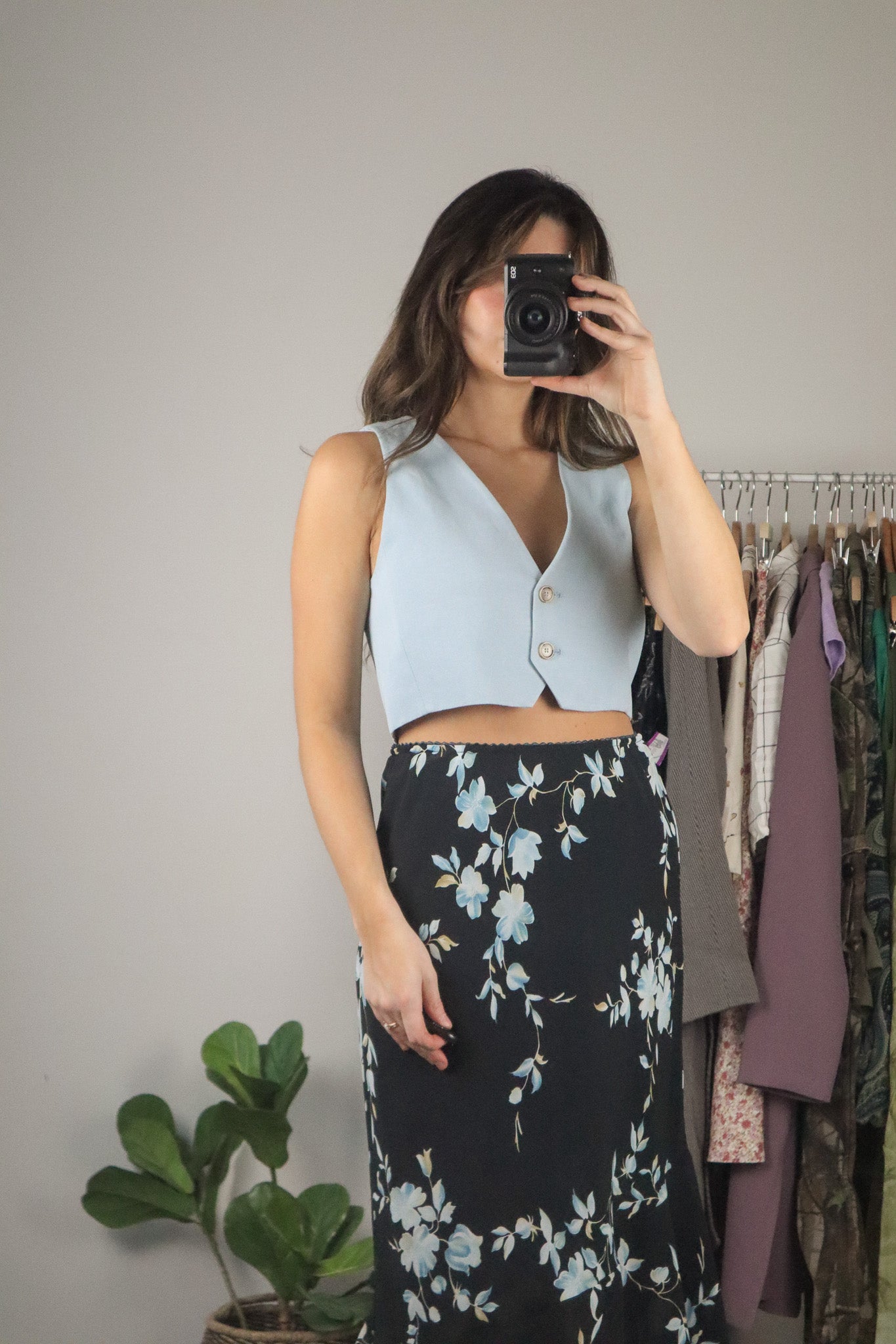 Modern x Linen Blend Cropped Waist Coat (S)