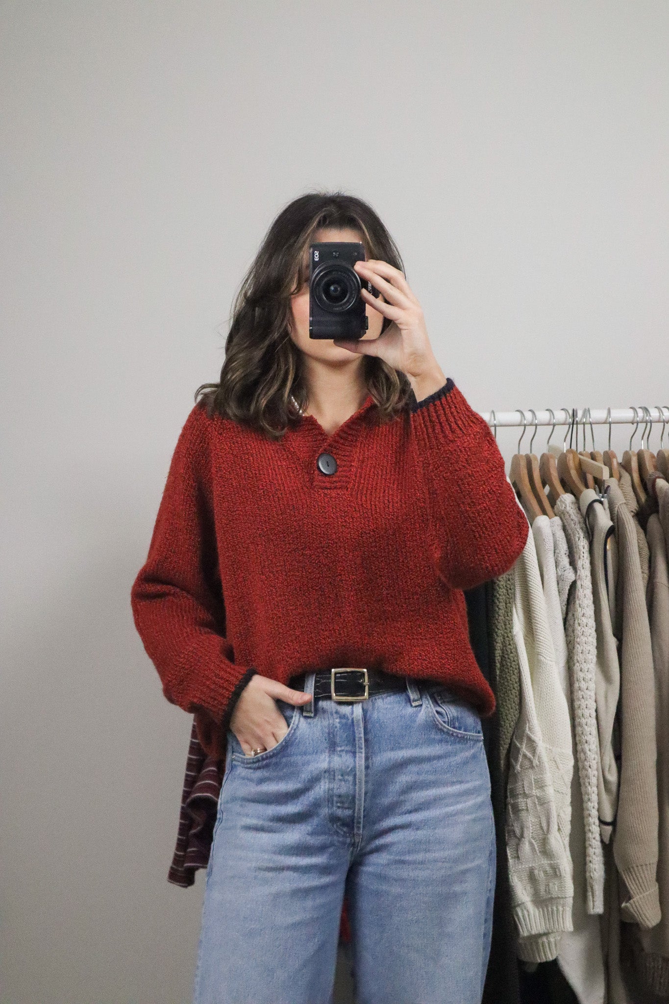 Vintage x Collared Knit Sweater (M)