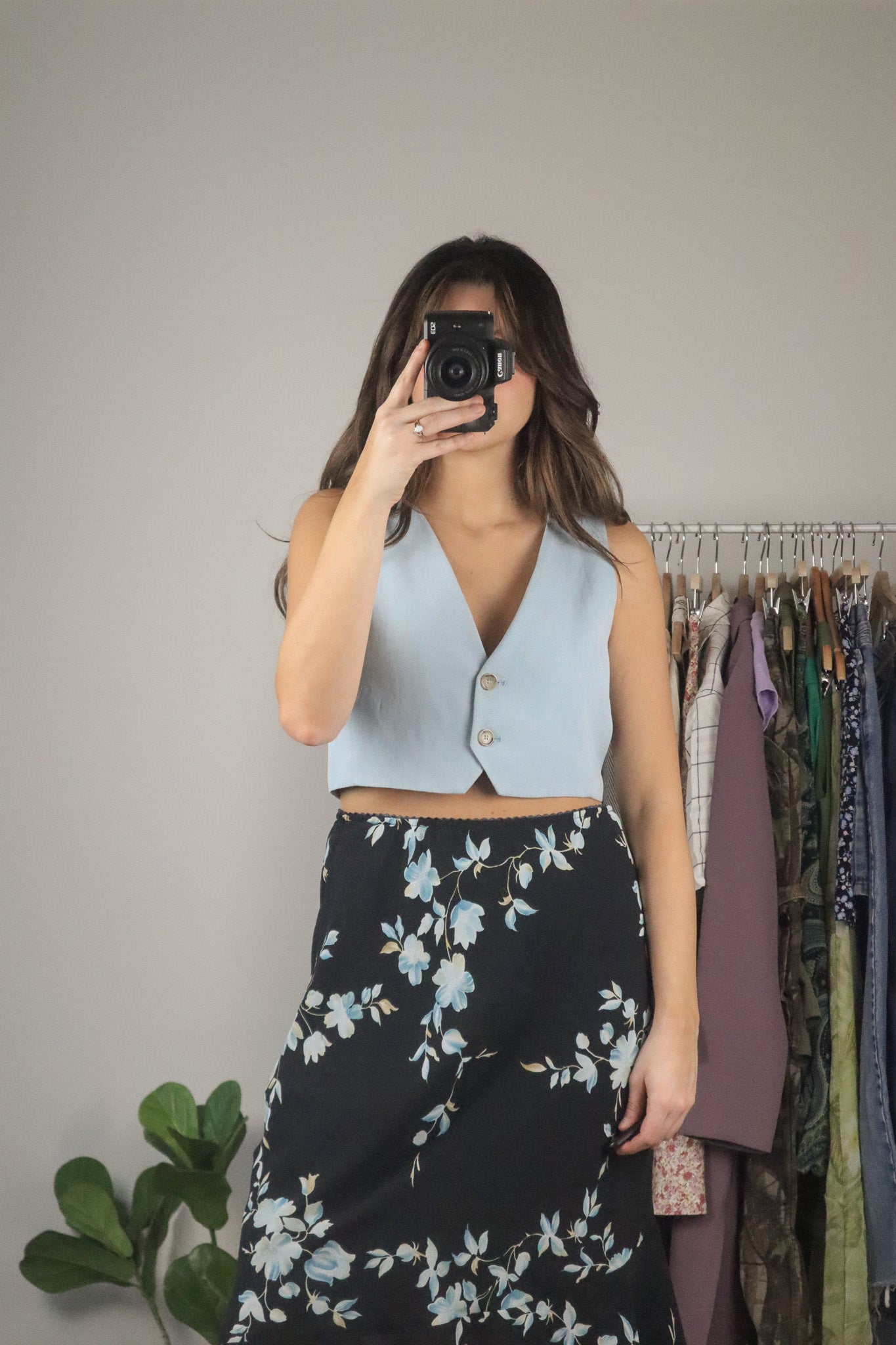 Modern x Linen Blend Cropped Waist Coat (S)