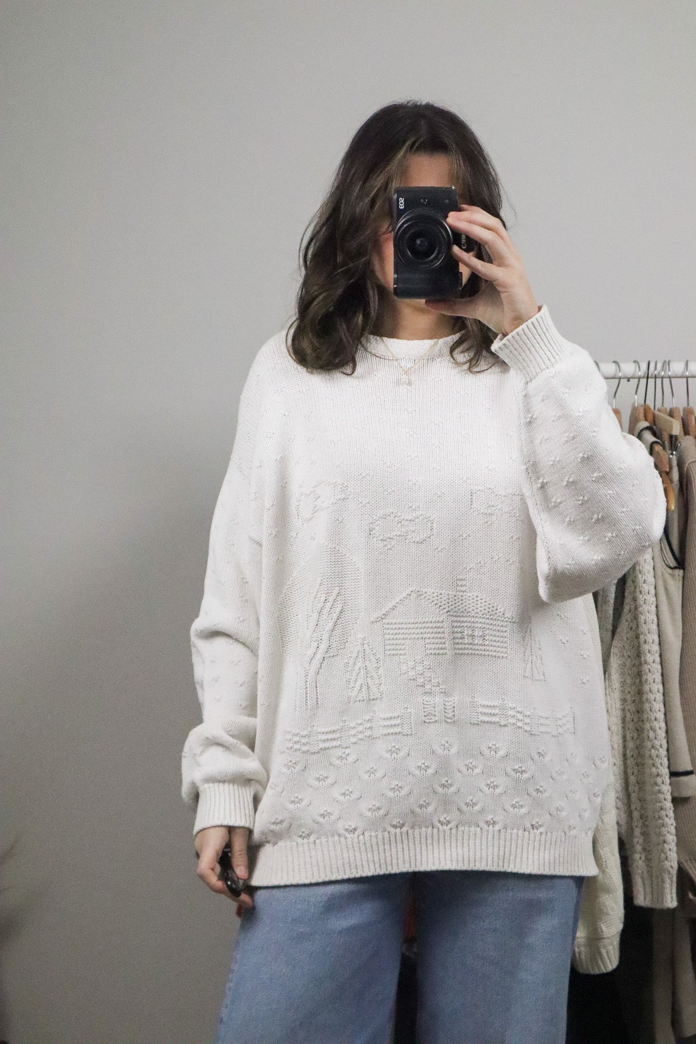 Made in Canada x Vintage x Cotton Landscape Sweater (XL)
