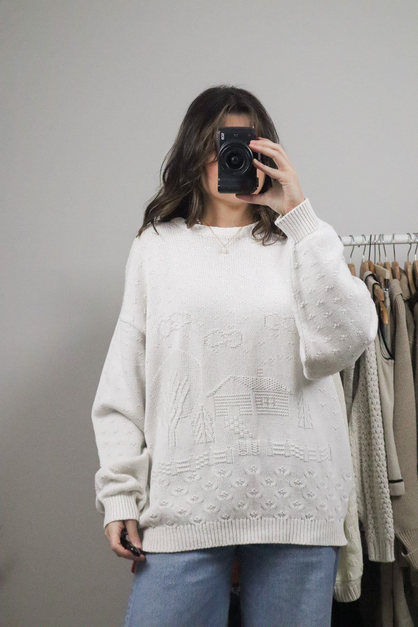 Made in Canada x Vintage x Cotton Landscape Sweater (XL)
