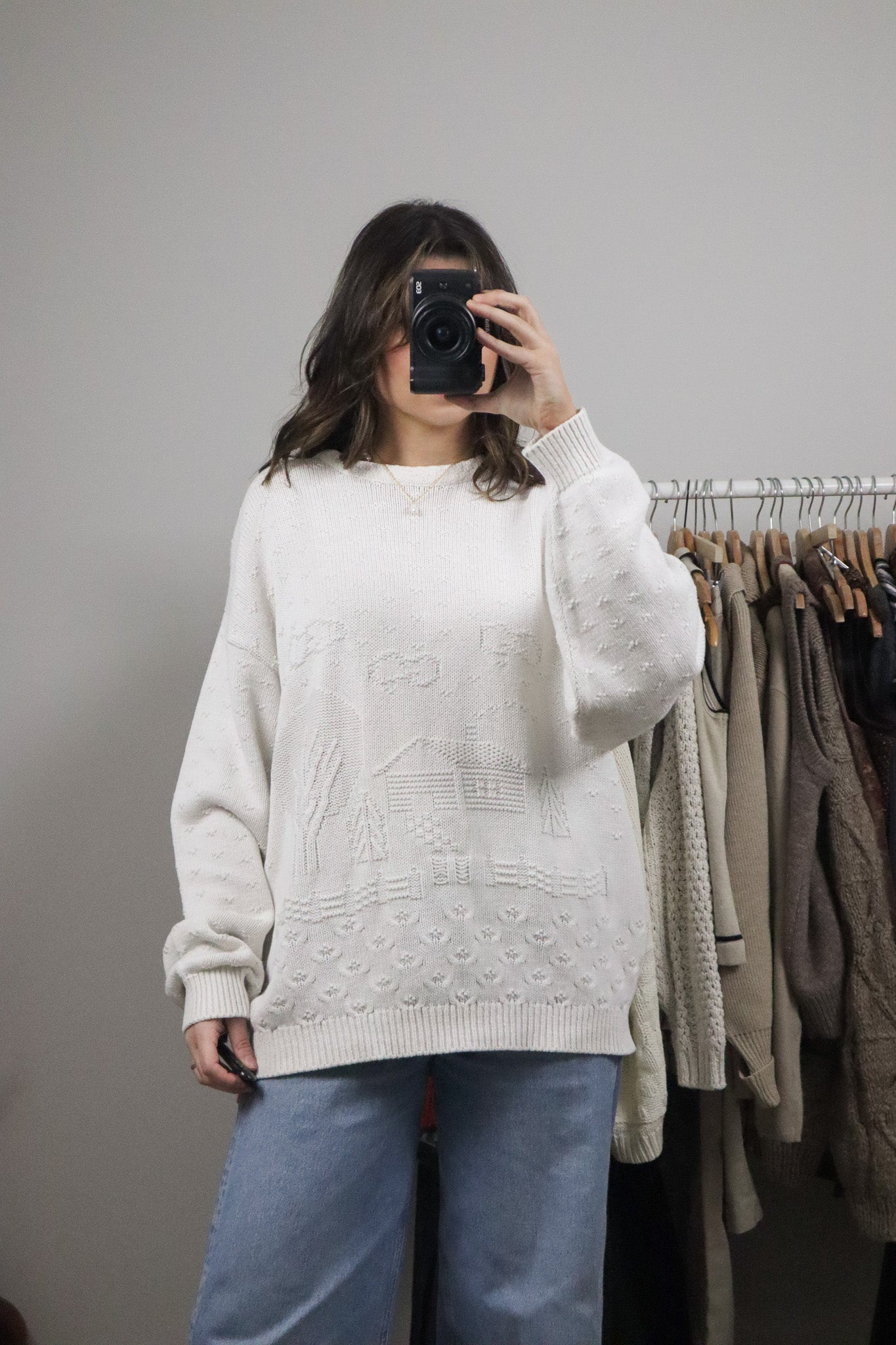Made in Canada x Vintage x Cotton Landscape Sweater (XL)