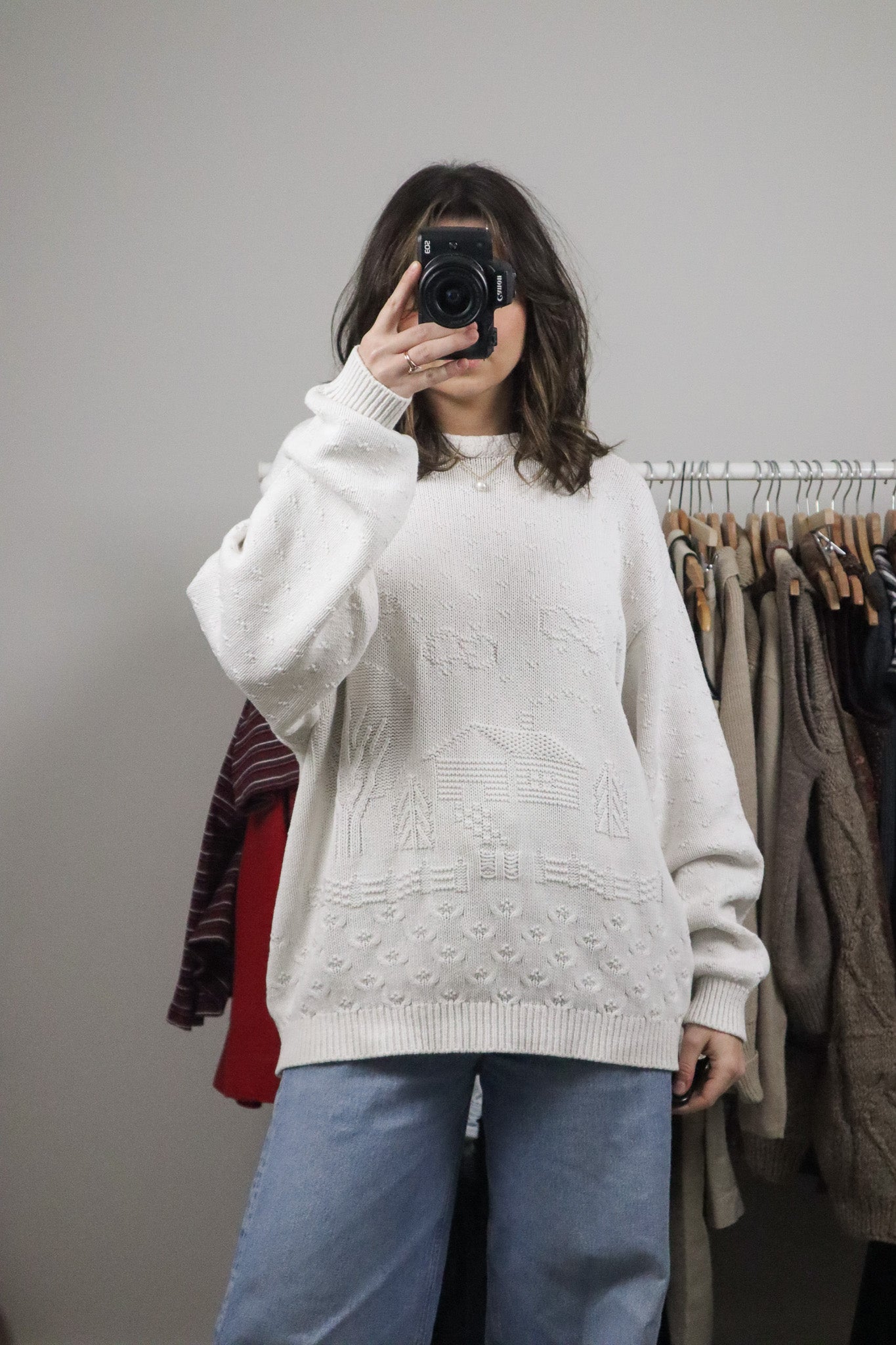 Made in Canada x Vintage x Cotton Landscape Sweater (XL)