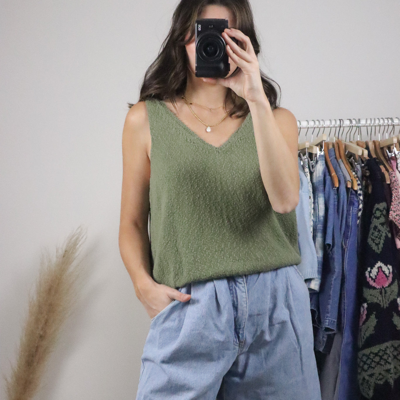 Modern x Tommy Bahama x Cotton/Linen Textured Tank (L)
