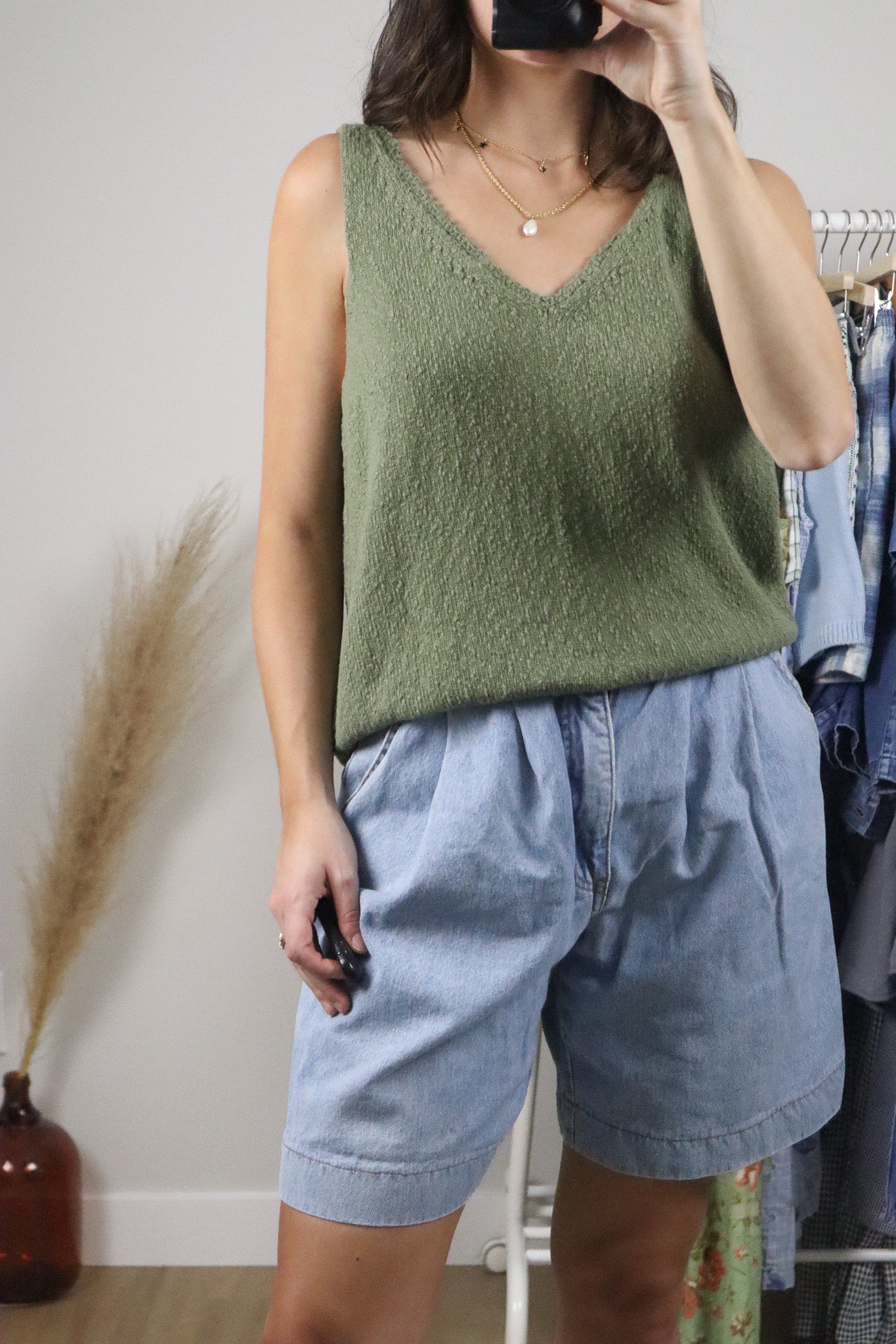 Modern x Tommy Bahama x Cotton/Linen Textured Tank (L)