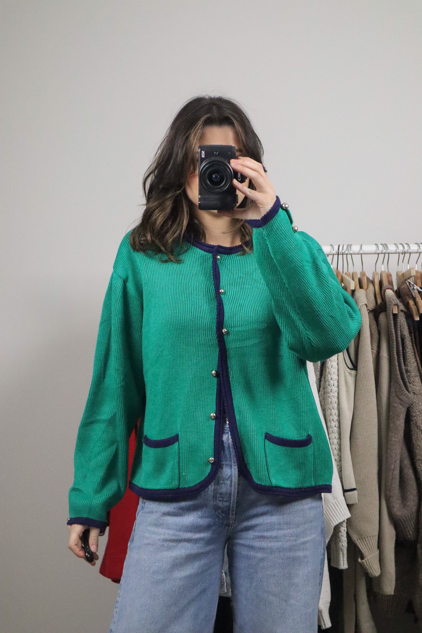 Vintage x Constrast Cardigan (M/L)