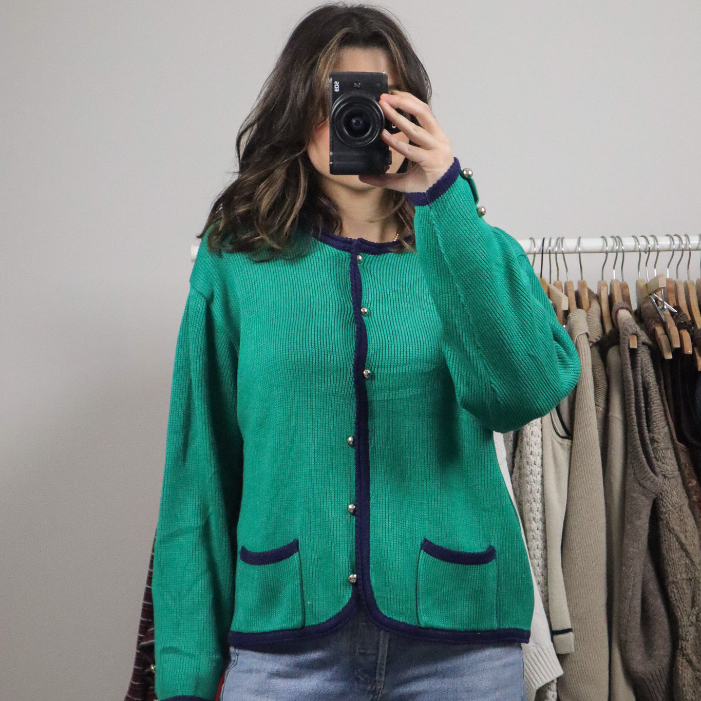 Vintage x Constrast Cardigan (M/L)