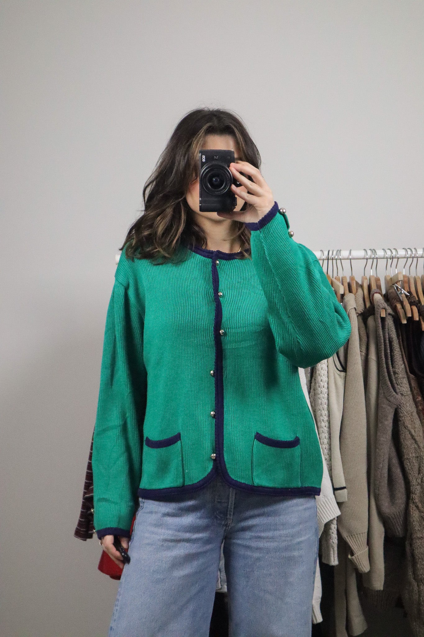 Vintage x Constrast Cardigan (M/L)