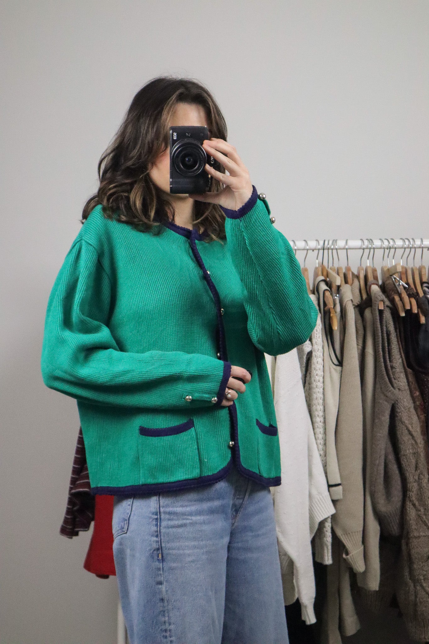 Vintage x Constrast Cardigan (M/L)