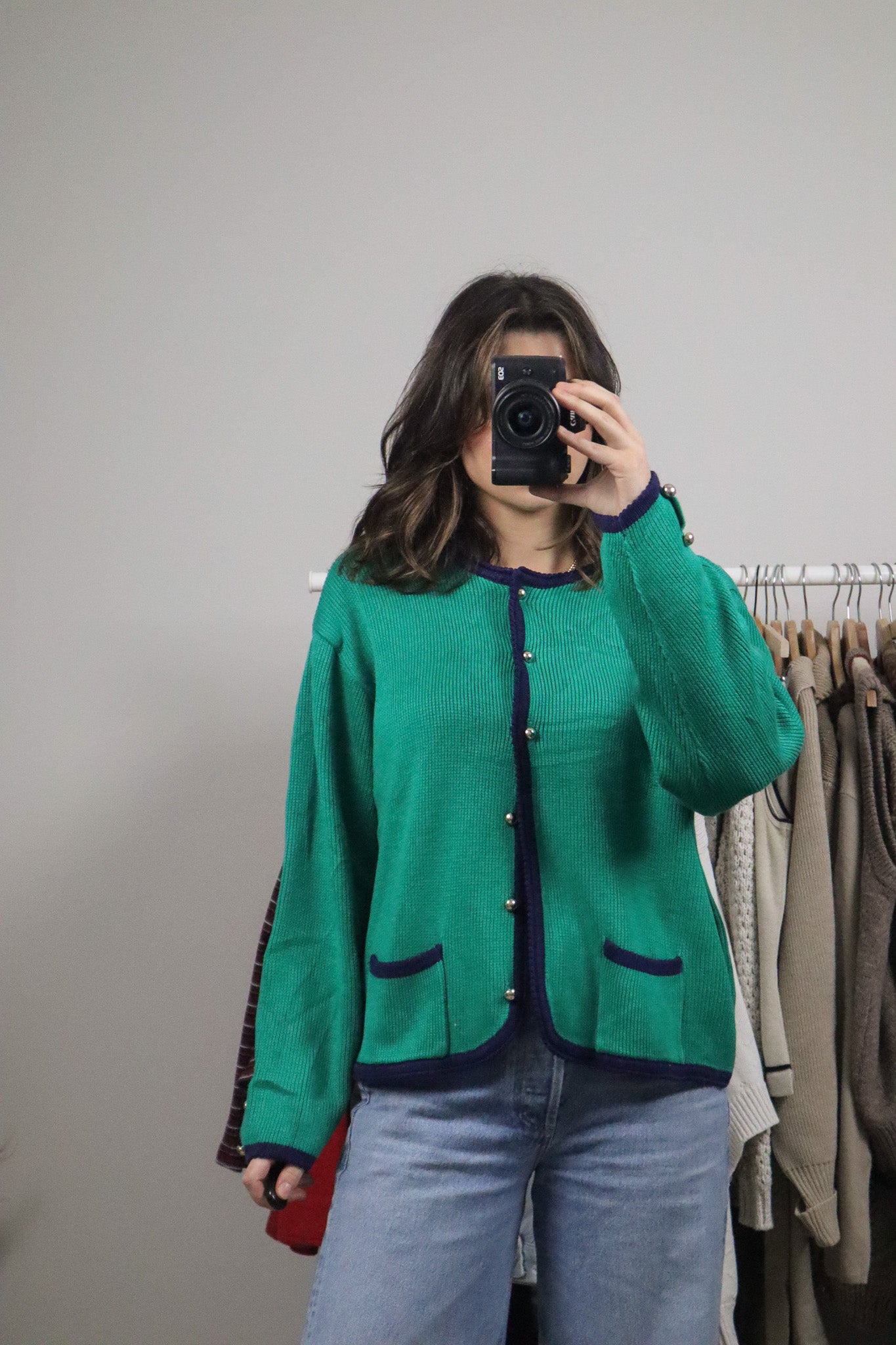 Vintage x Constrast Cardigan (M/L)