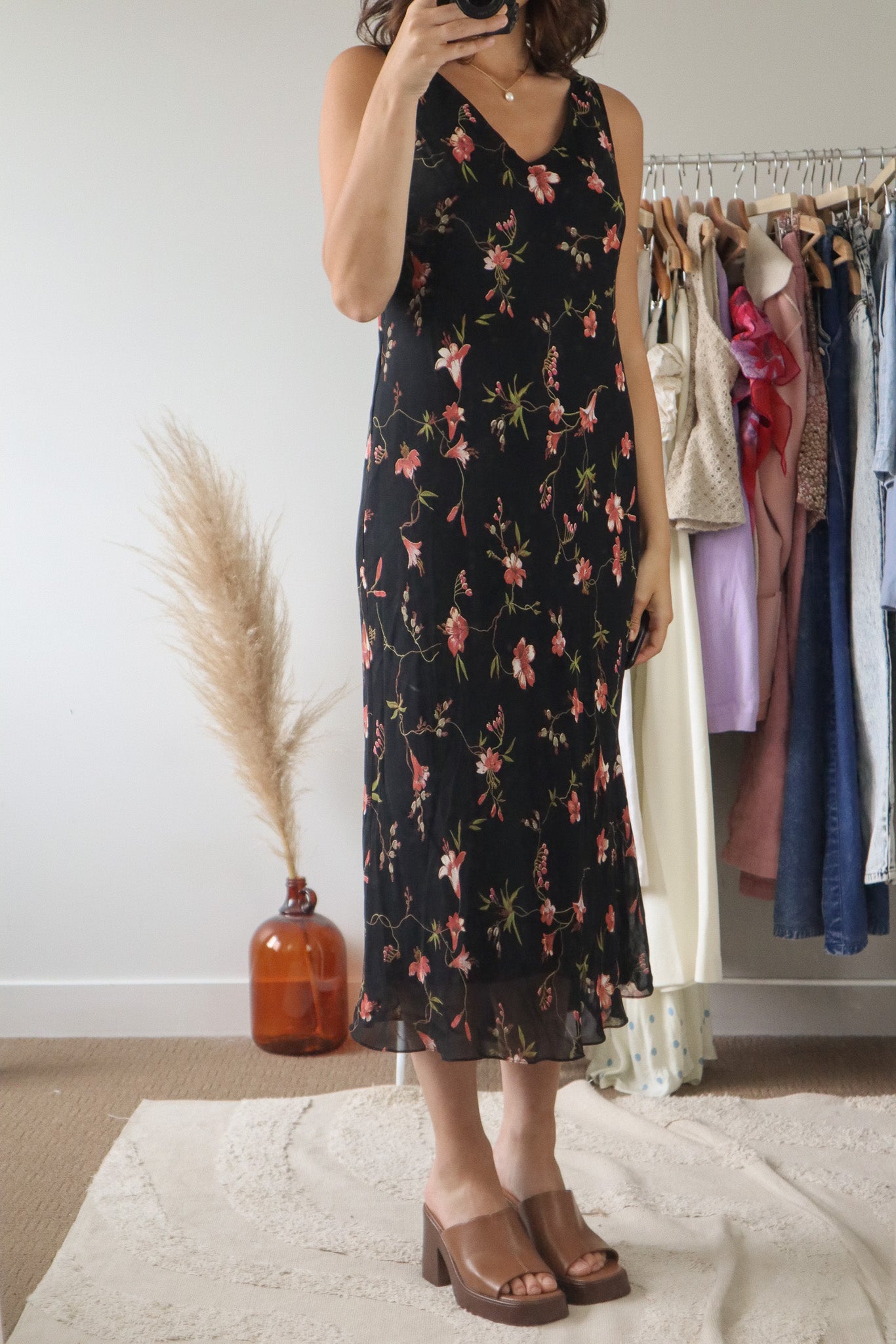 Vintage x Floral Midi Dress (8/10)