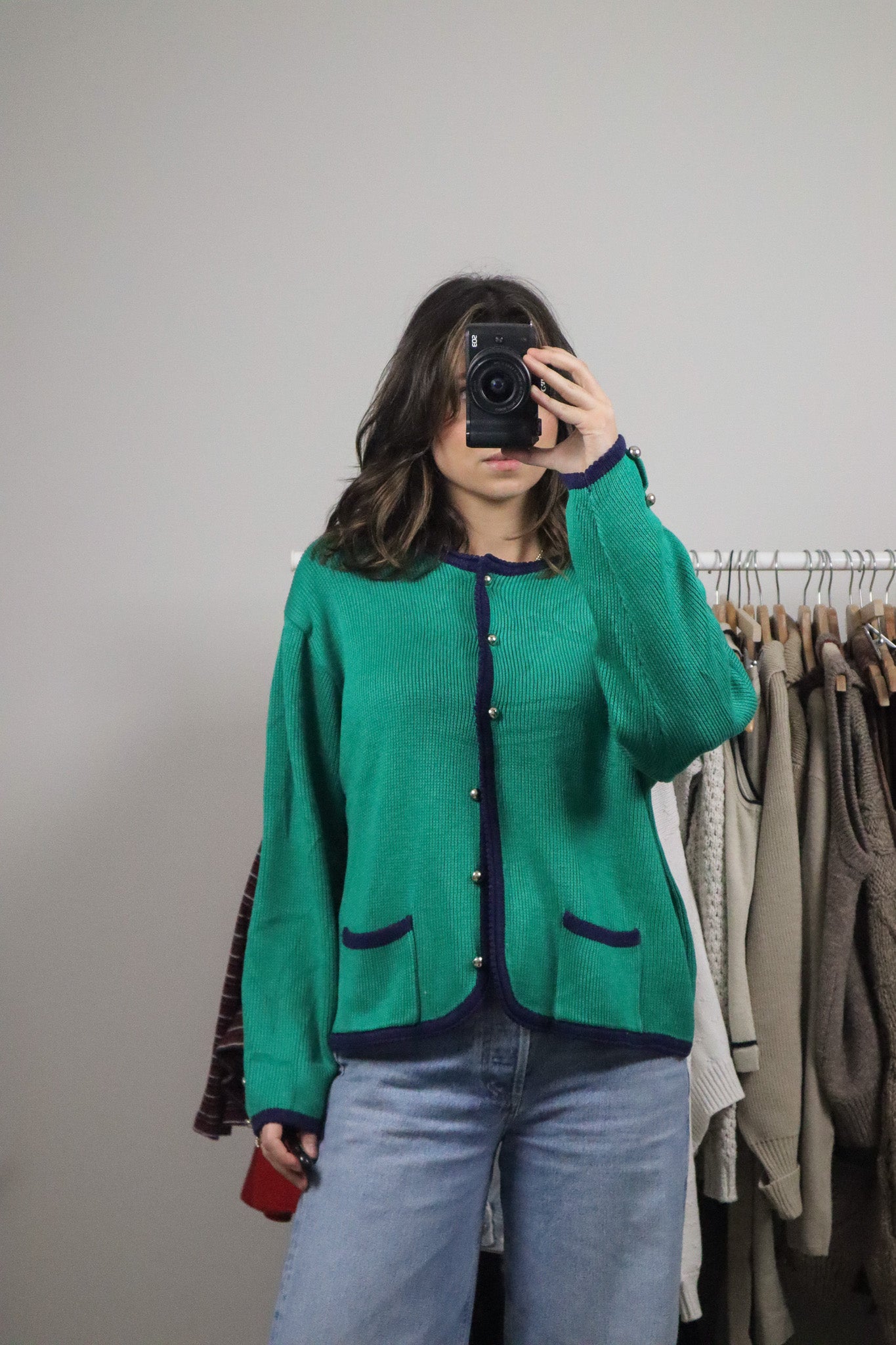 Vintage x Constrast Cardigan (M/L)